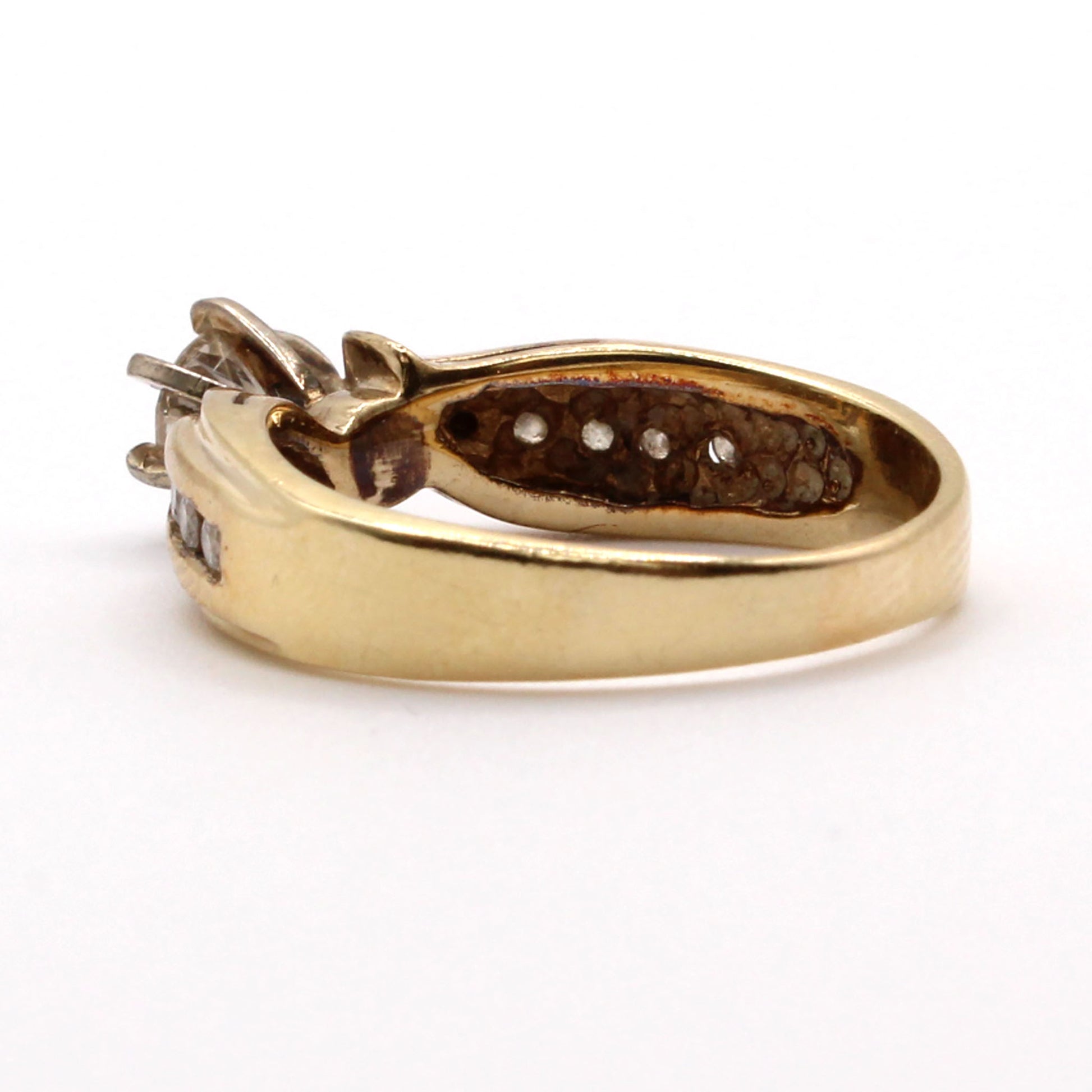 14k Yellow Gold 0.44ct Diamond Ring Size 6.25