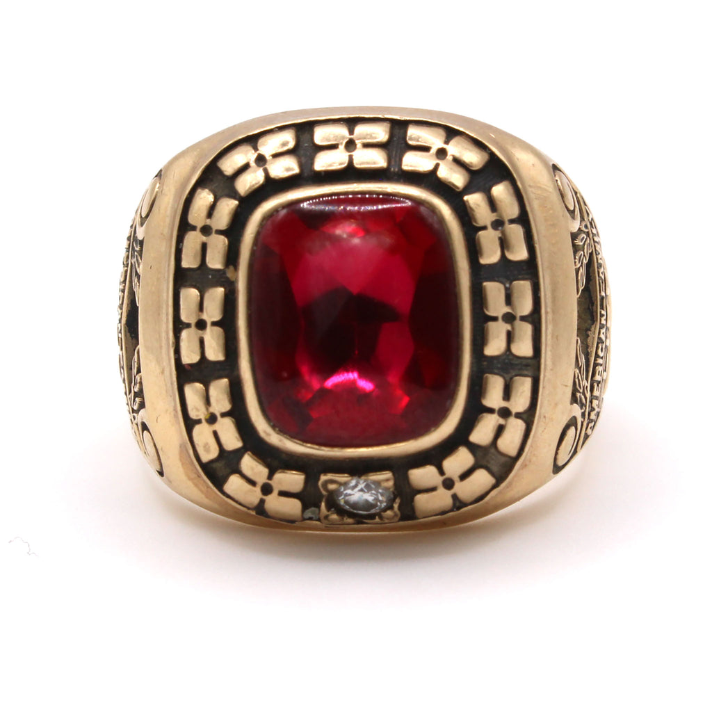 10k Yellow Gold American Family Ring Size 11.5