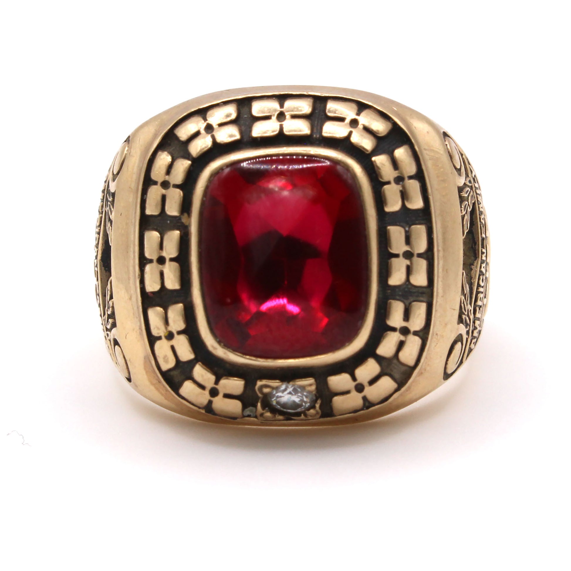 10k Yellow Gold American Family Ring Size 11.5