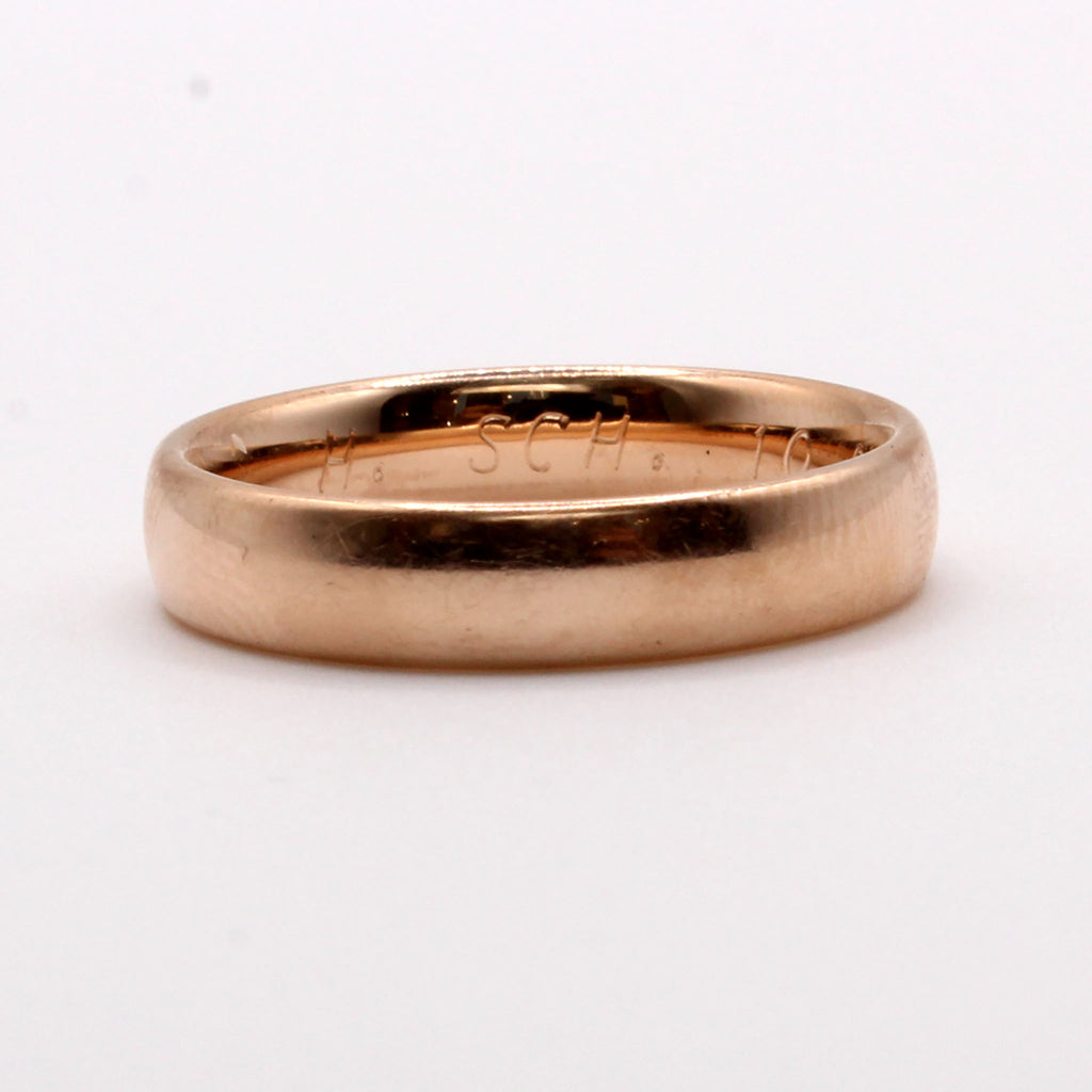 14k Rose Gold Band Size 10.75