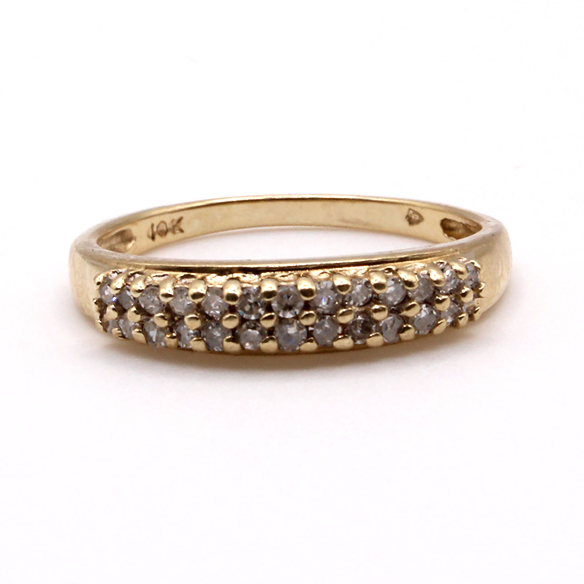 10k Yellow Gold 0.26cttw Round Brilliant Cut Diamond Ring