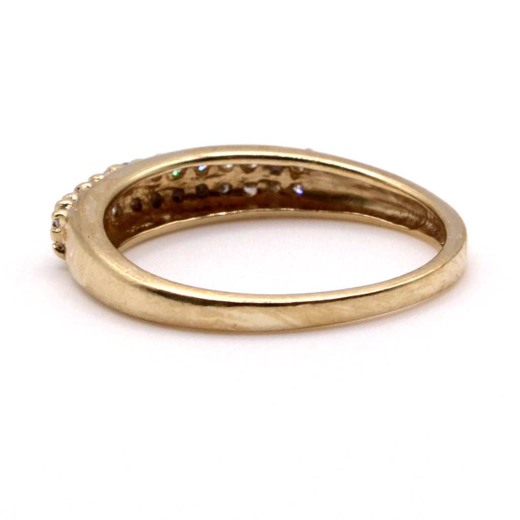 10k Yellow Gold 0.26cttw Round Brilliant Cut Diamond Ring
