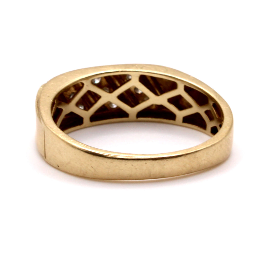 10k Yellow Gold 0.36cttw Diamond Channel Set Band Size 11