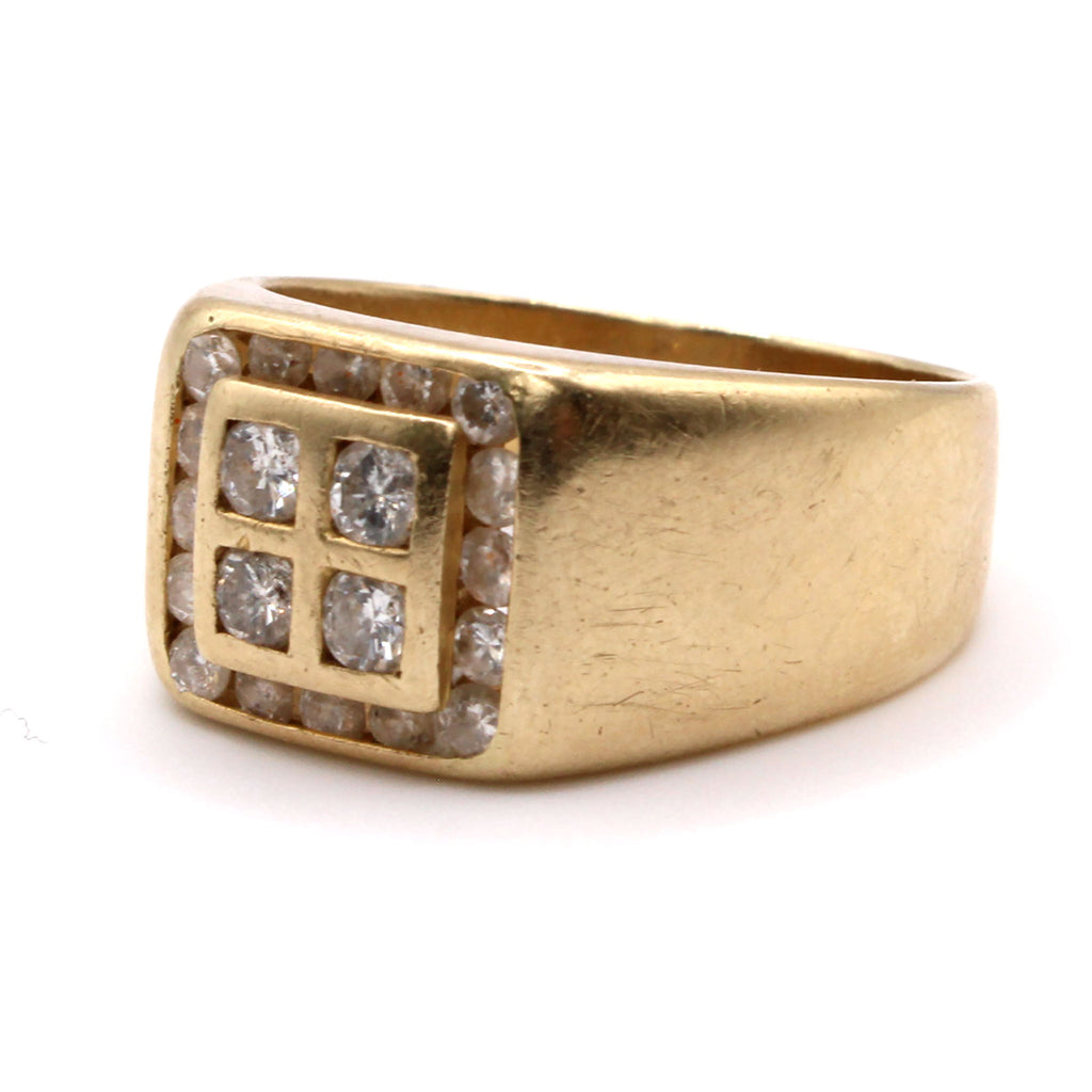 14k Yellow Gold 0.88cttw Diamond Channel Ring Size 10