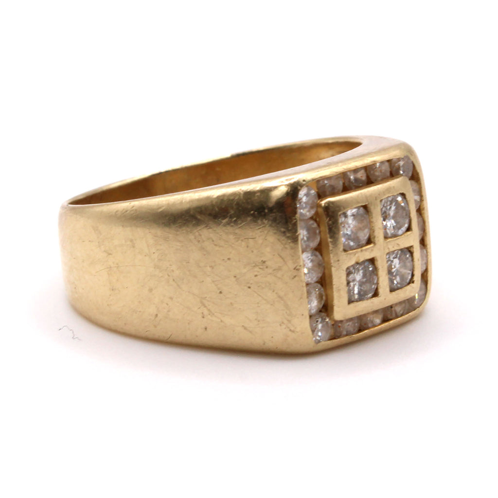 14k Yellow Gold 0.88cttw Diamond Channel Ring Size 10