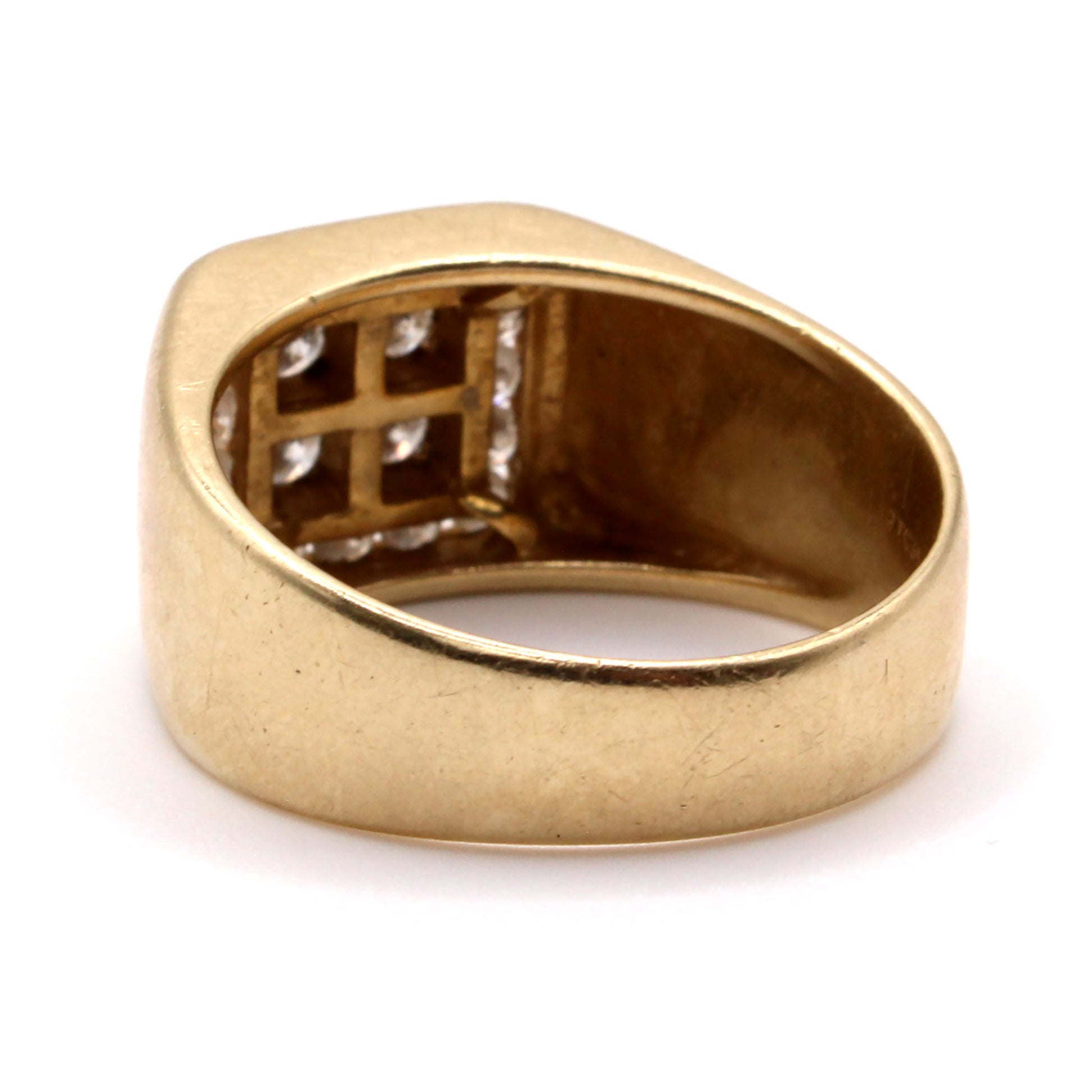 14k Yellow Gold 0.88cttw Diamond Channel Ring Size 10