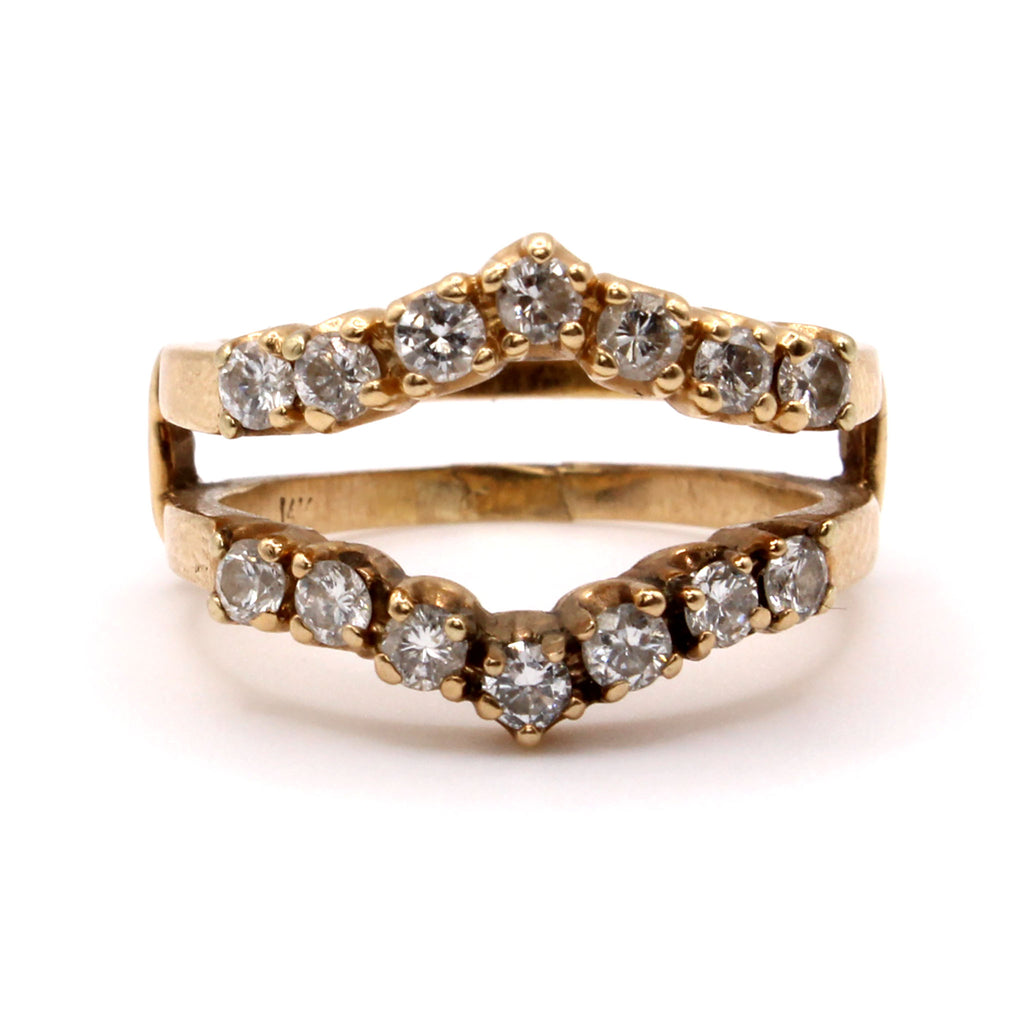 14k Yellow Gold 0.70cttw Diamond Enhancer Ring Size 7