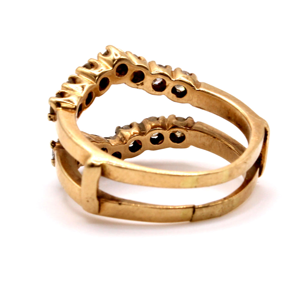 14k Yellow Gold 0.70cttw Diamond Enhancer Ring Size 7