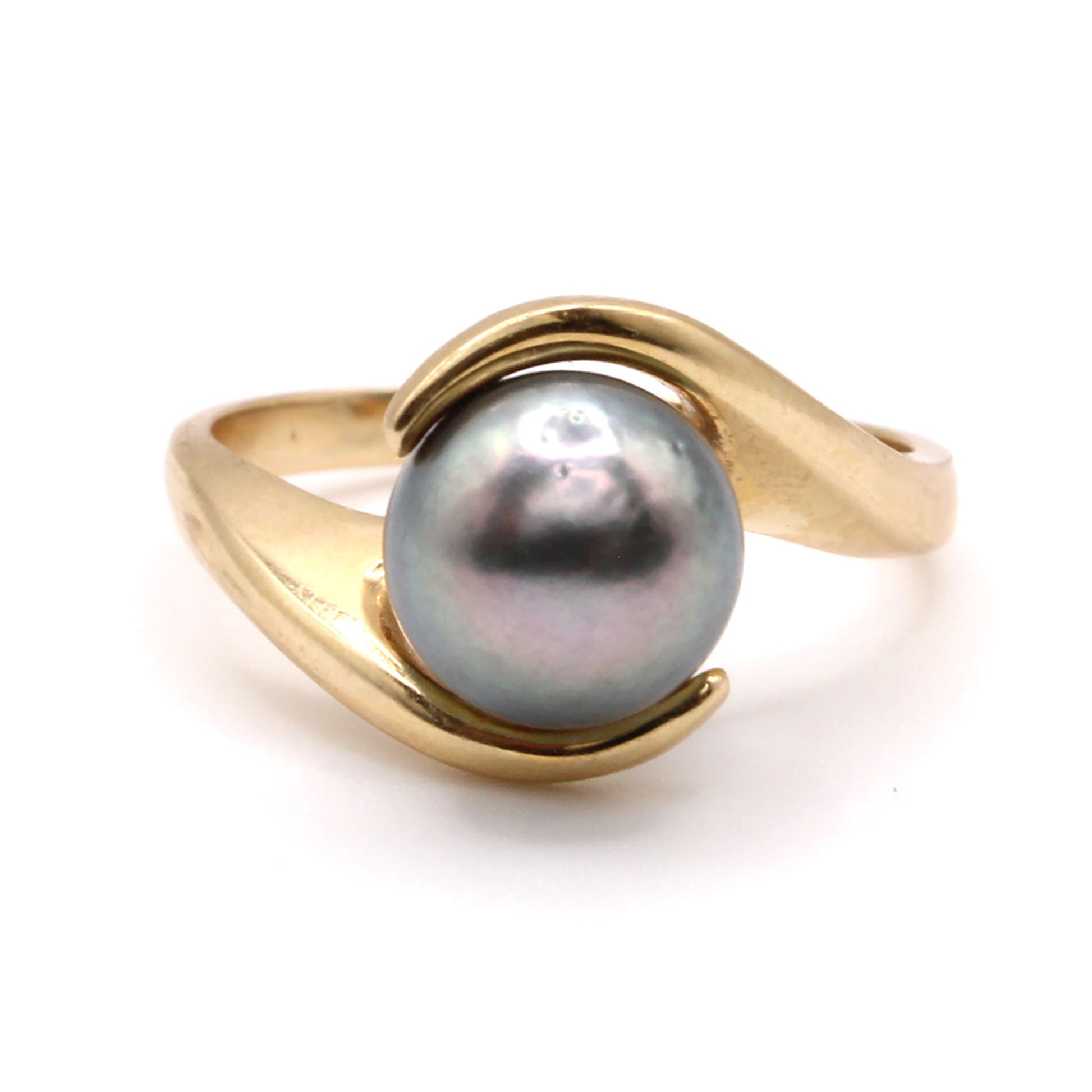 14k Yellow Gold Tahisan Pearl Ring Size 6.75