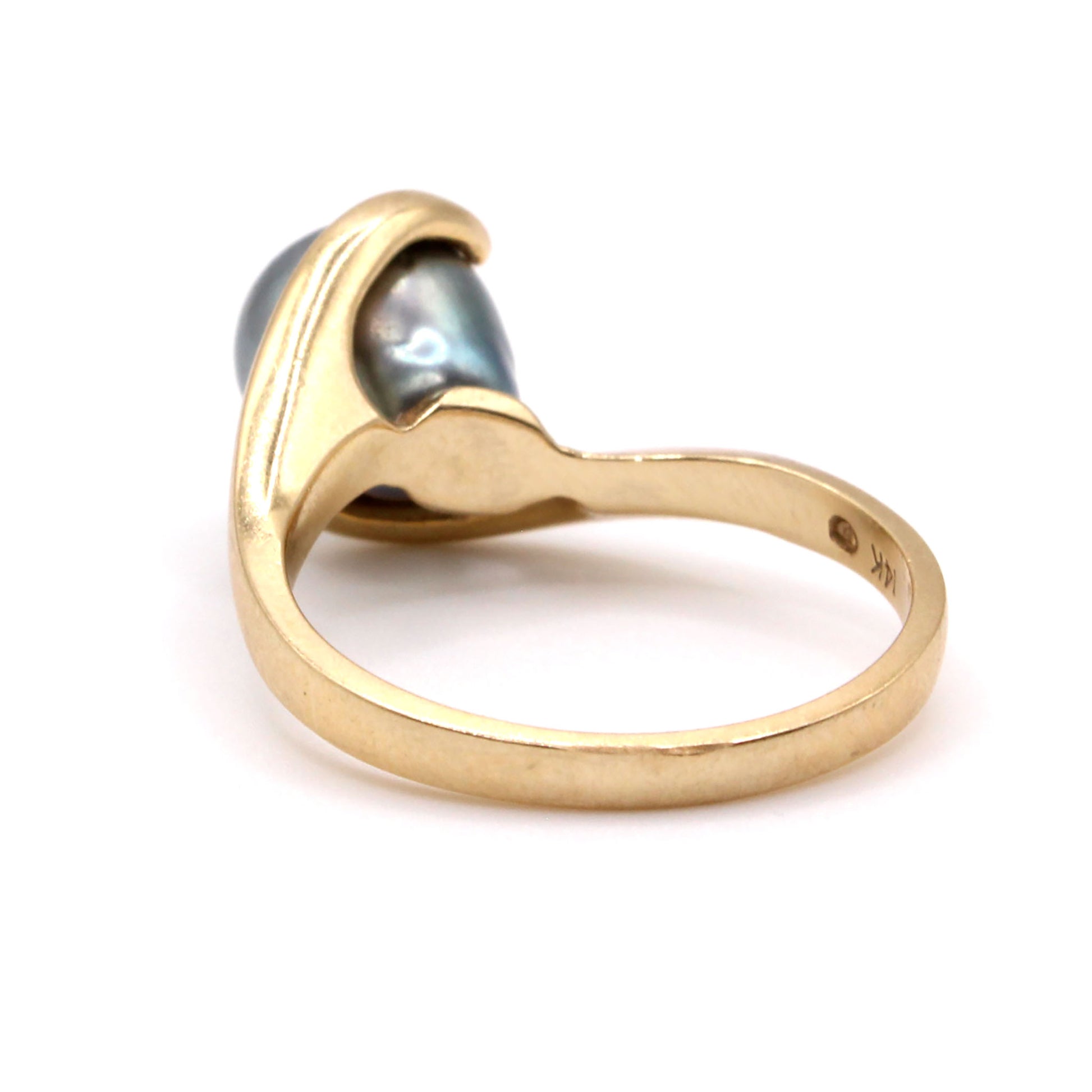 14k Yellow Gold Tahisan Pearl Ring Size 6.75