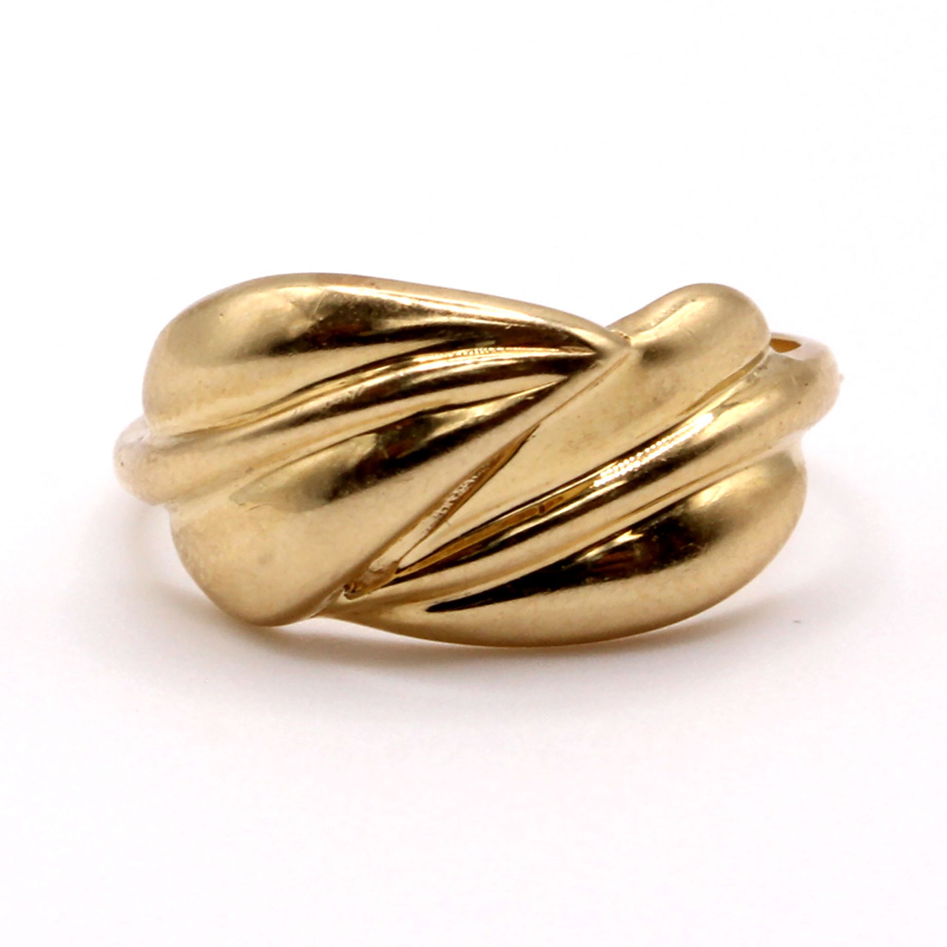 14k Yellow Gold Leaf Ring Size 6