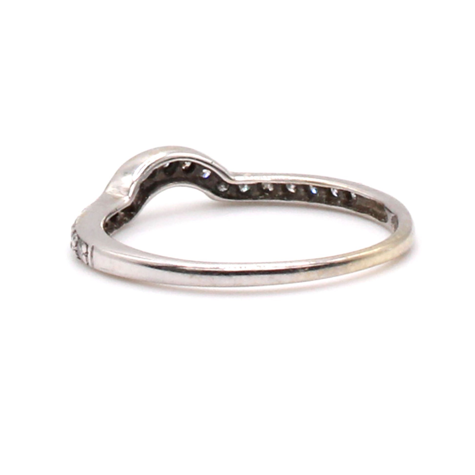 14k White Gold 0.19cttw Diamond Band Size 4.75
