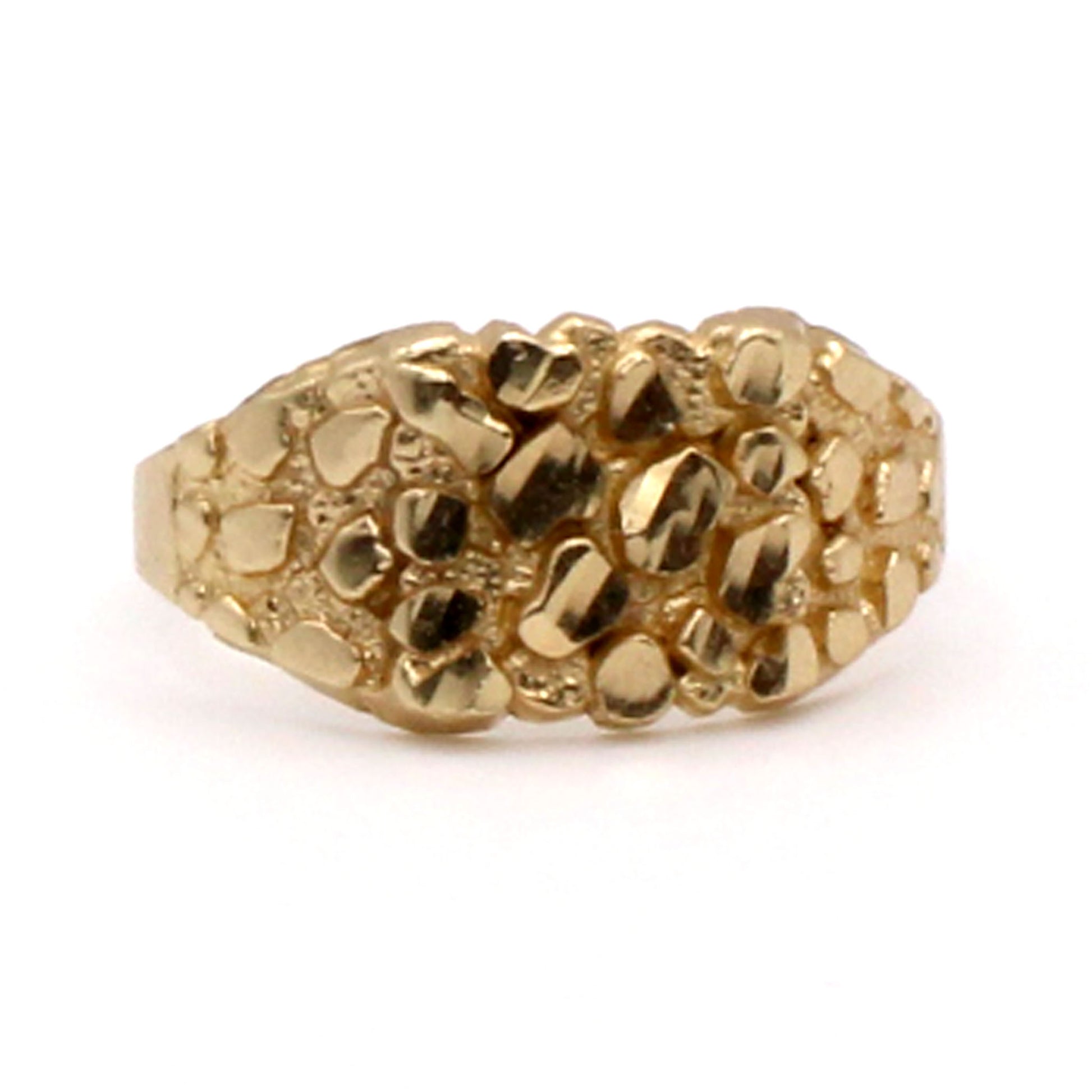10k Yellow Gold Nugget Style Ring Size 11