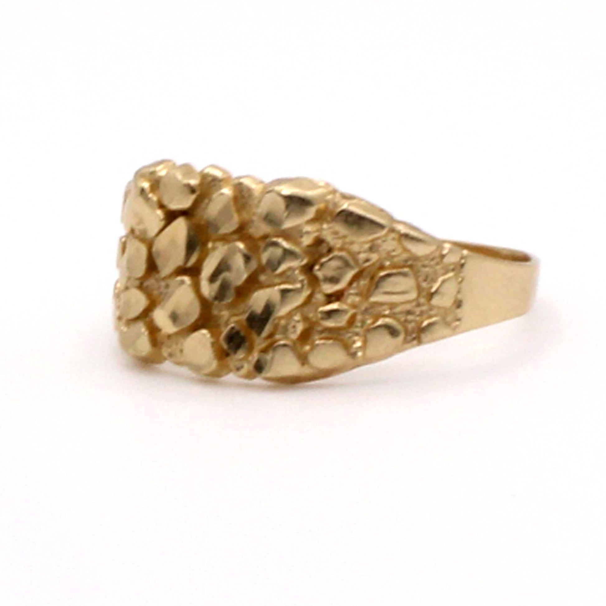 10k Yellow Gold Nugget Style Ring Size 11