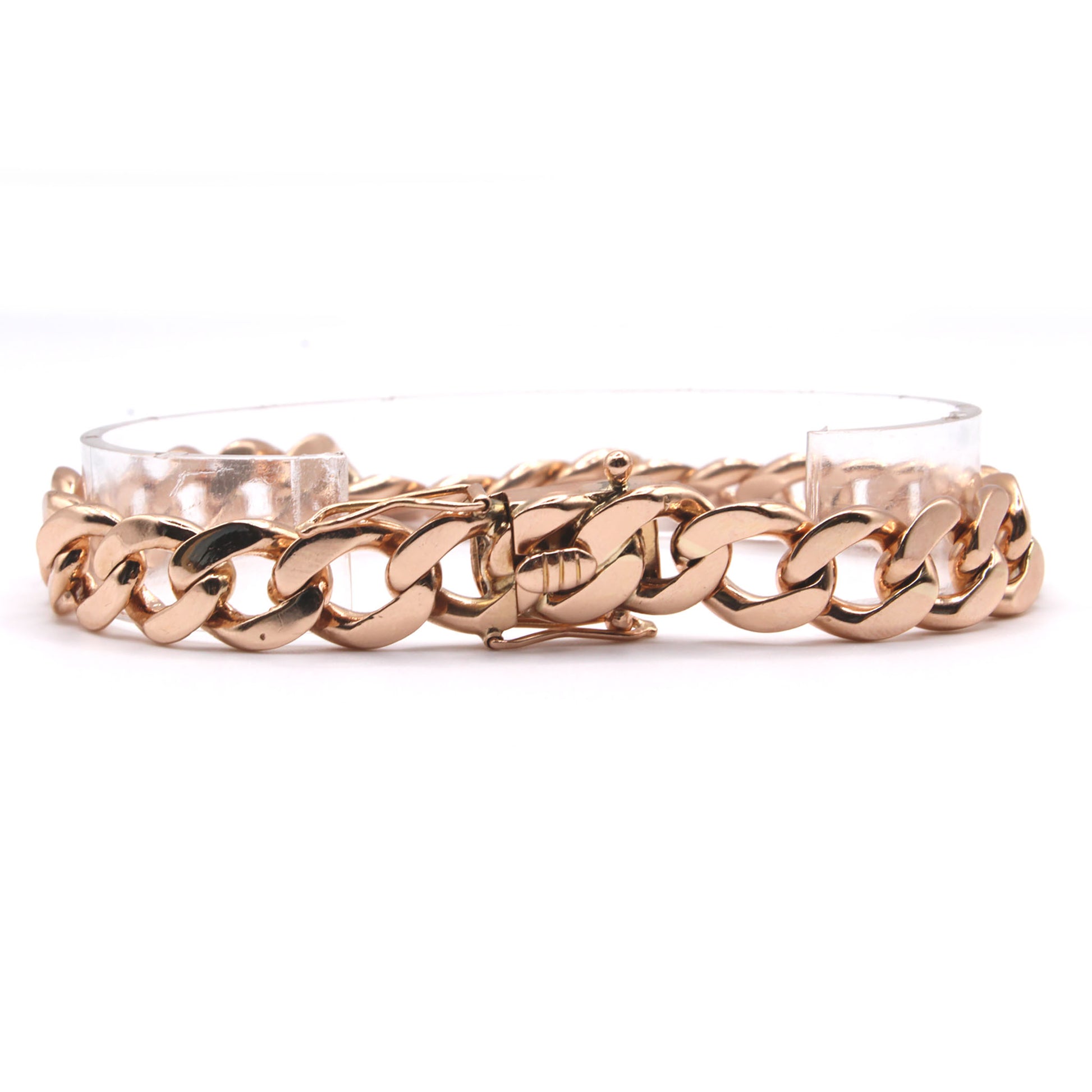 17.2k Rose Gold Cuban Link Bracelet 9.5 Inches