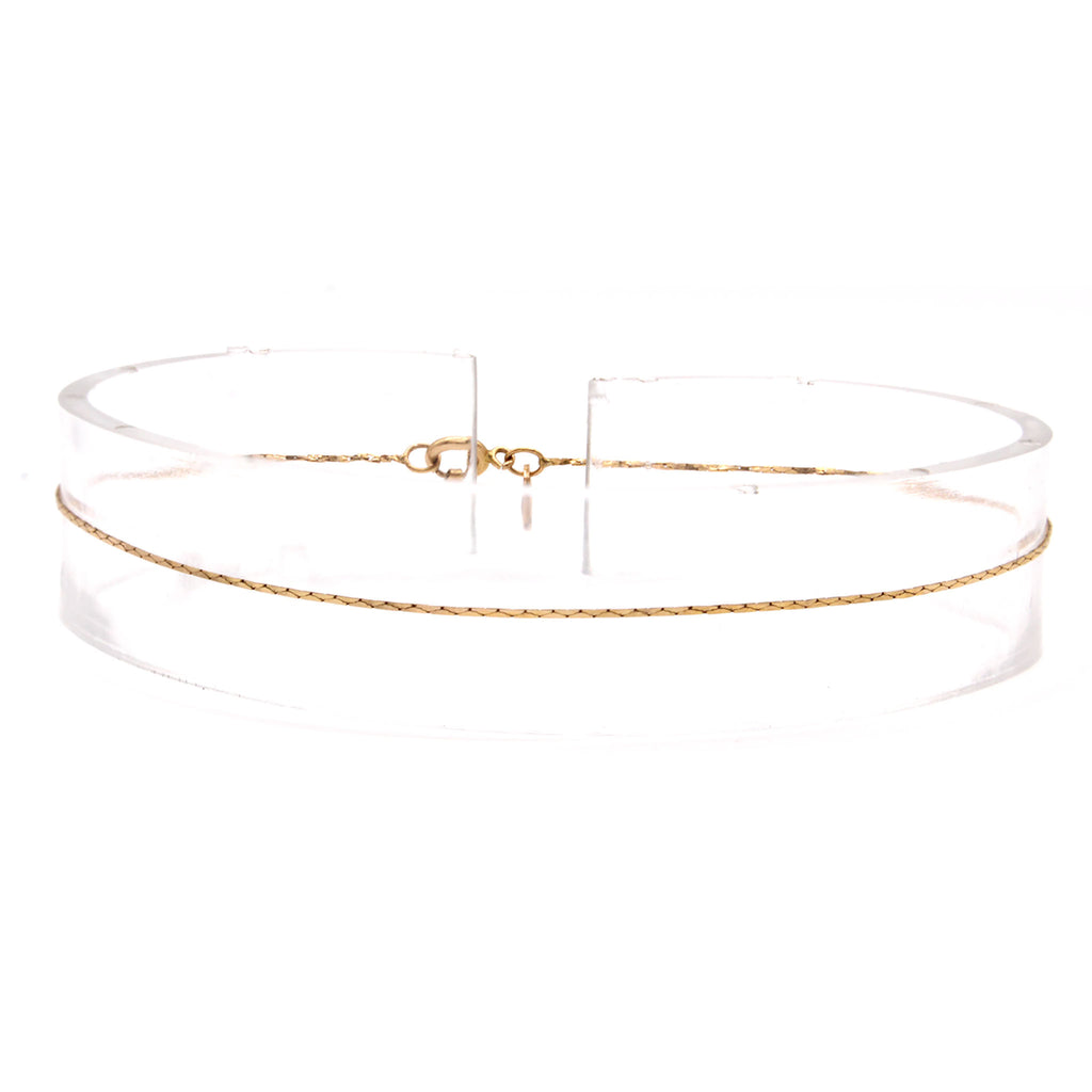 14k Yellow Gold Single Strand Bracelet 7.5 Inches