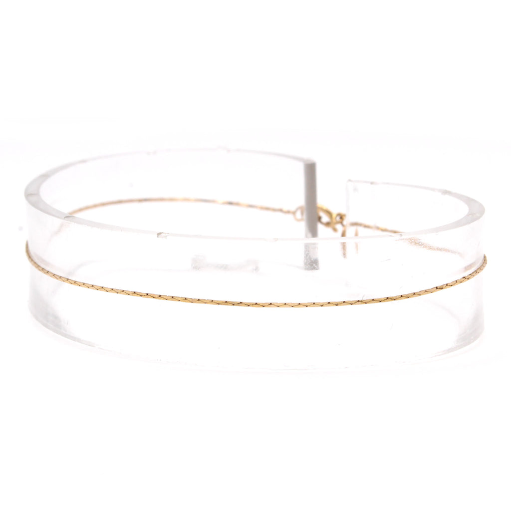 14k Yellow Gold Single Strand Bracelet 7.5 Inches