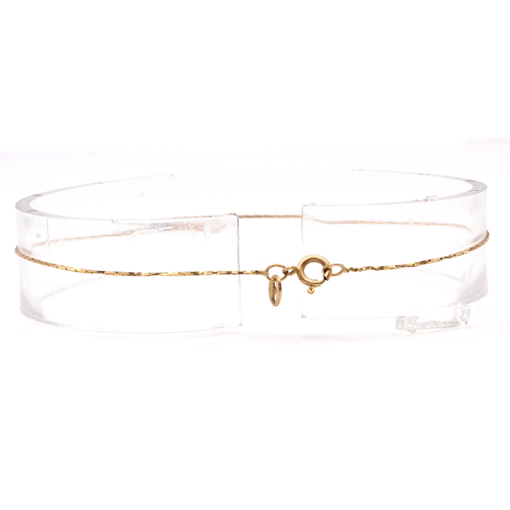 14k Yellow Gold Single Strand Bracelet 7.5 Inches
