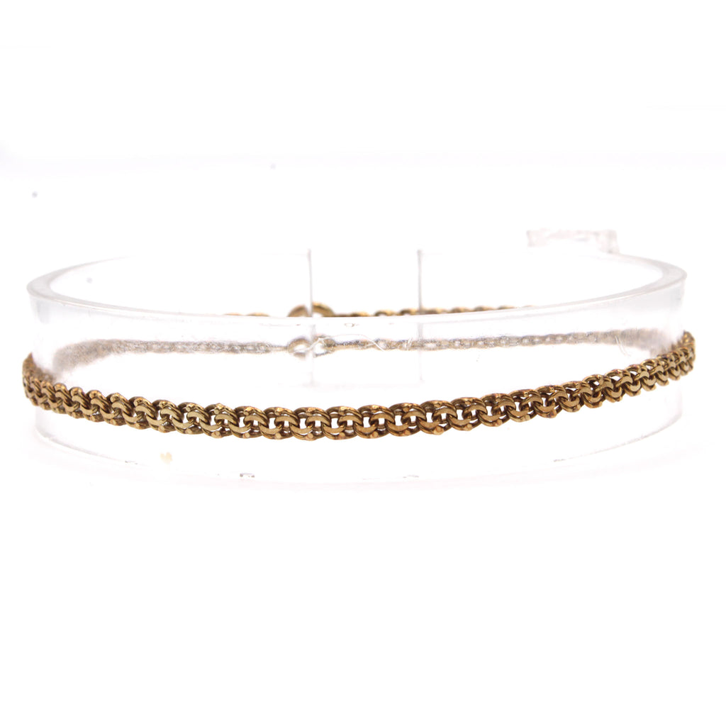 14k Yellow Gold Curved Link Bracelet 7.5 Inches