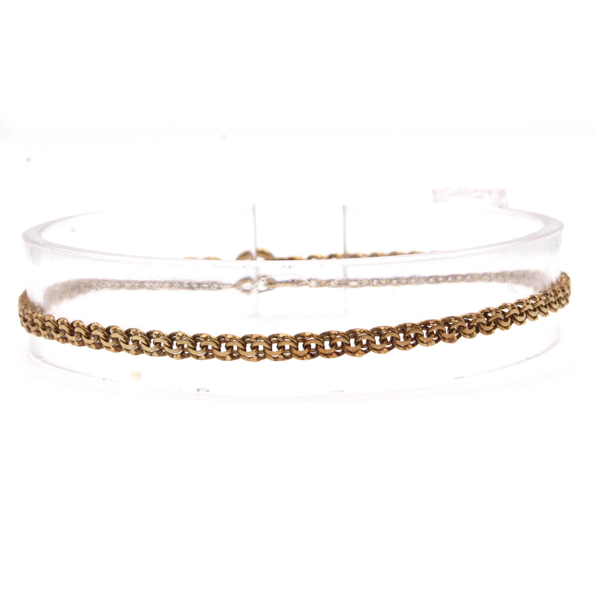 14k Yellow Gold Curved Link Bracelet 7.5 Inches