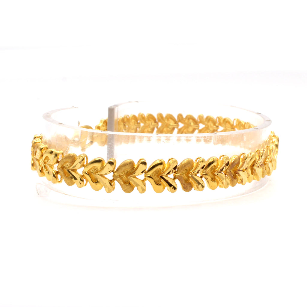 22k Yellow Gold Fancy Link Bracelet 7.5 Inches