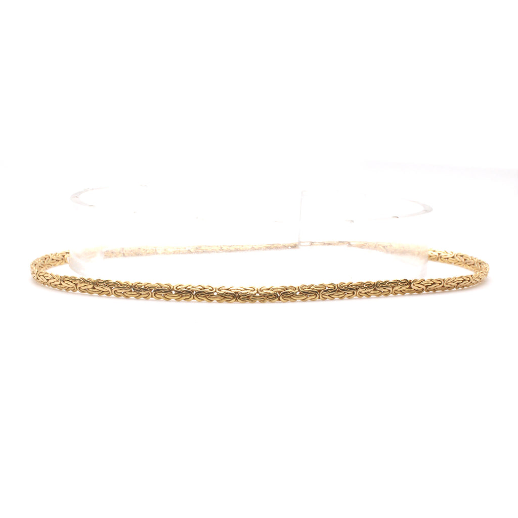 14k Yellow Gold Byzantine Link Bracelet 10 Inches