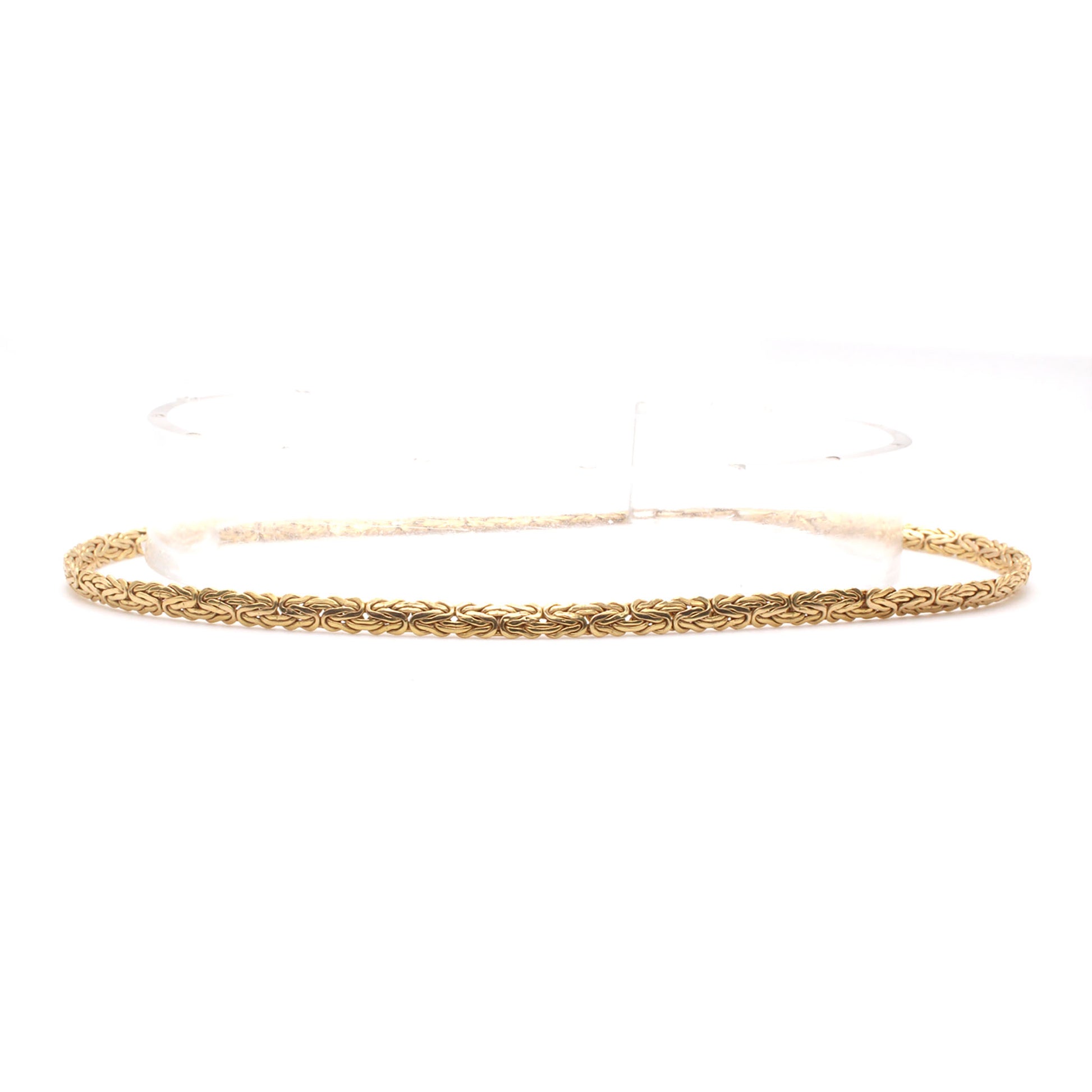 14k Yellow Gold Byzantine Link Bracelet 10 Inches