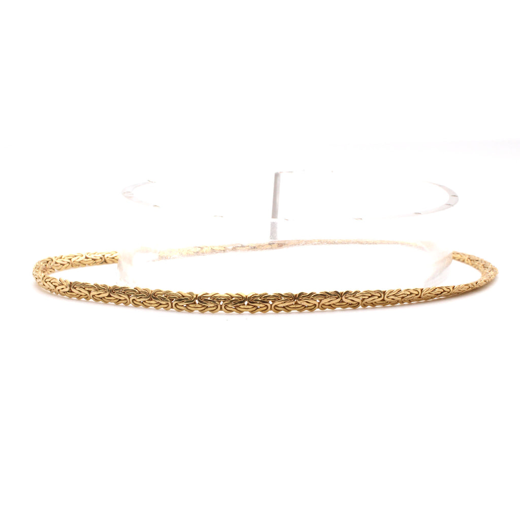 14k Yellow Gold Byzantine Link Bracelet 10 Inches