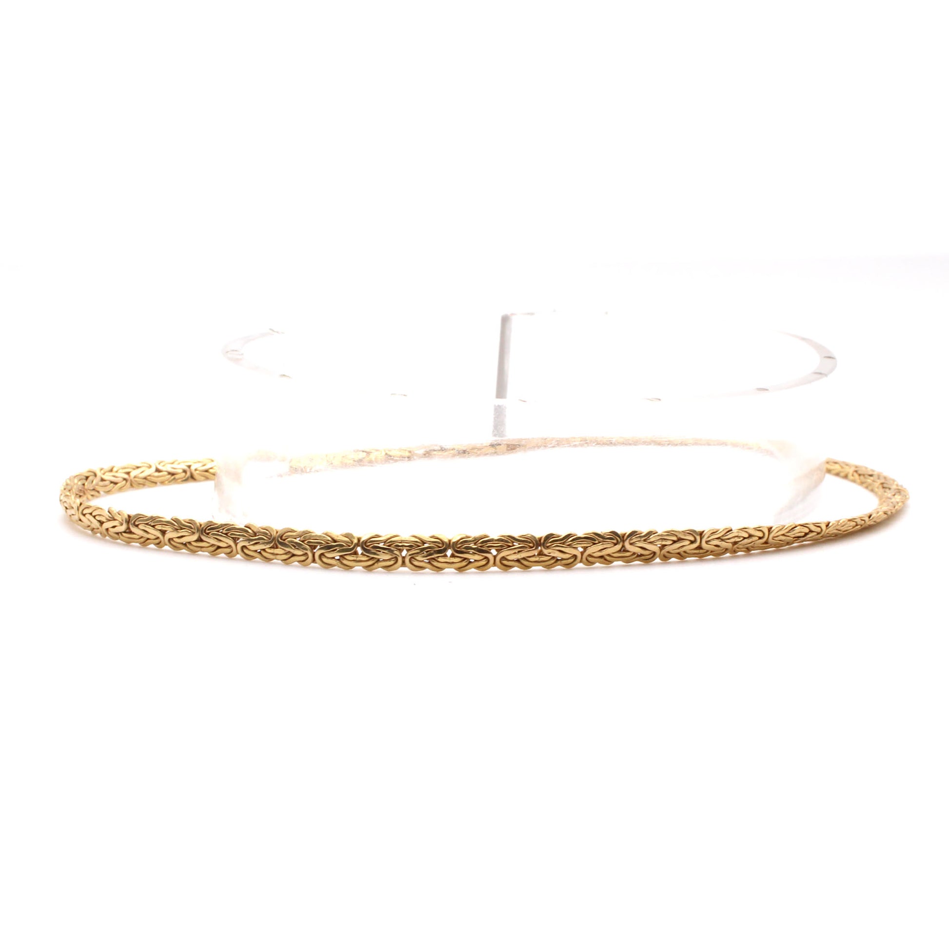 14k Yellow Gold Byzantine Link Bracelet 10 Inches