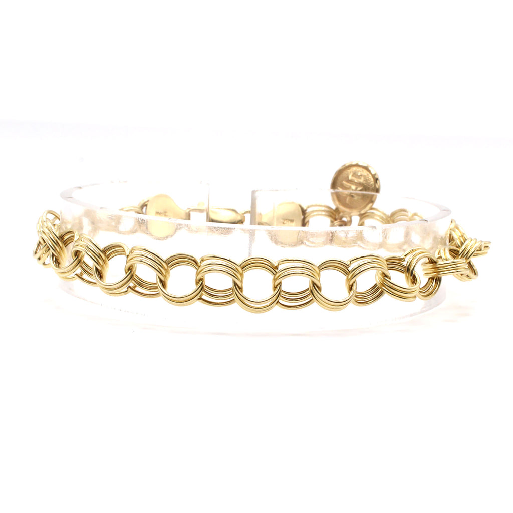14k Yellow Gold Charm Bracelet 7.5 Inches