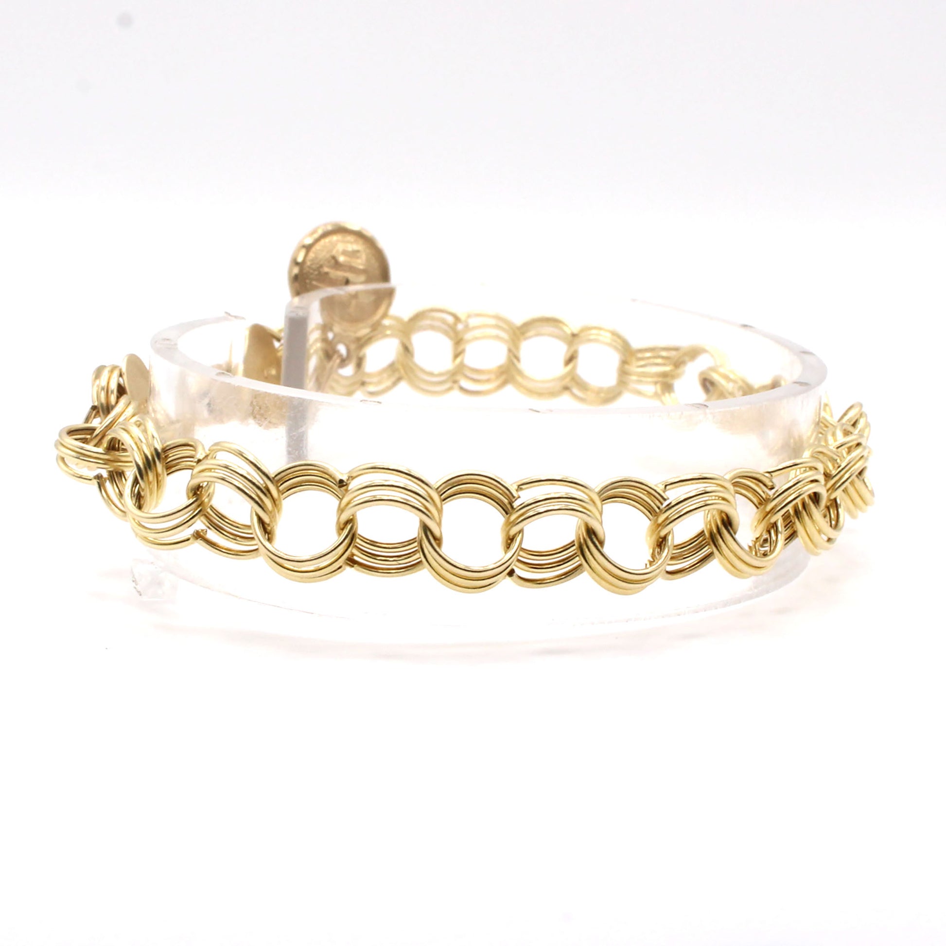 14k Yellow Gold Charm Bracelet 7.5 Inches