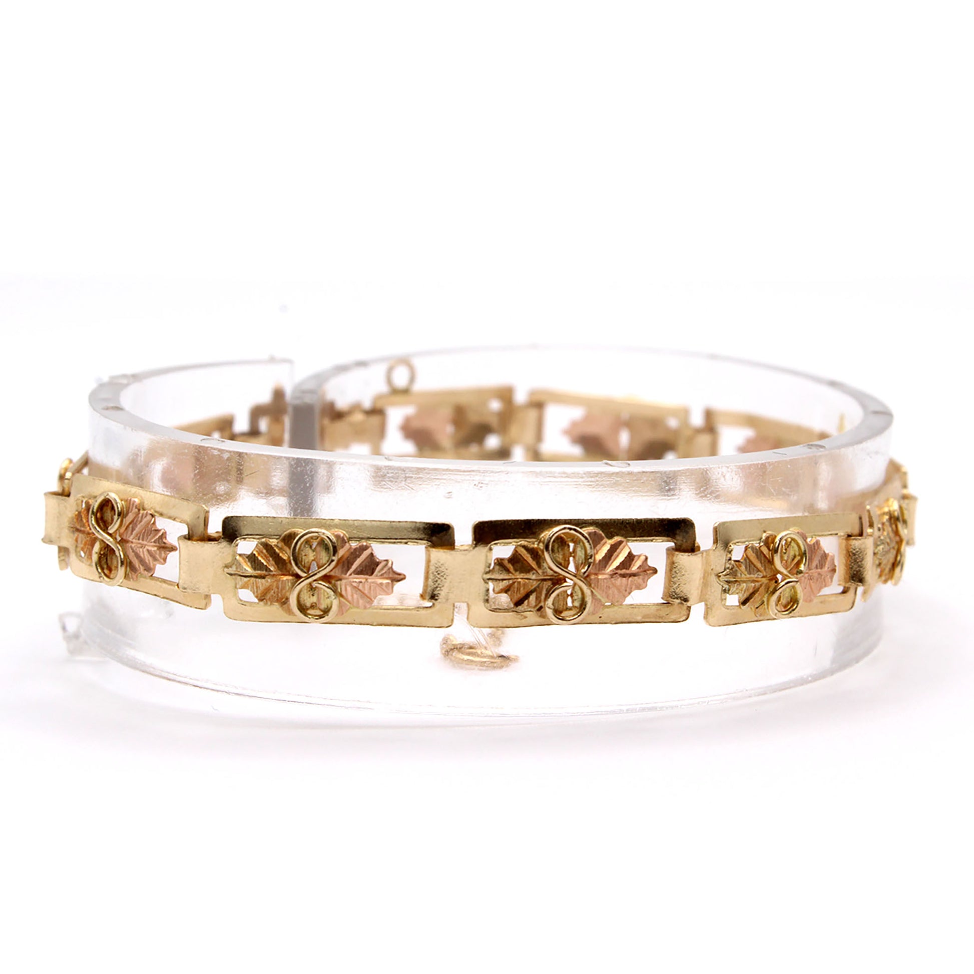 14k Yellow Gold Black Hills Gold Bracelet 7.5 Inches