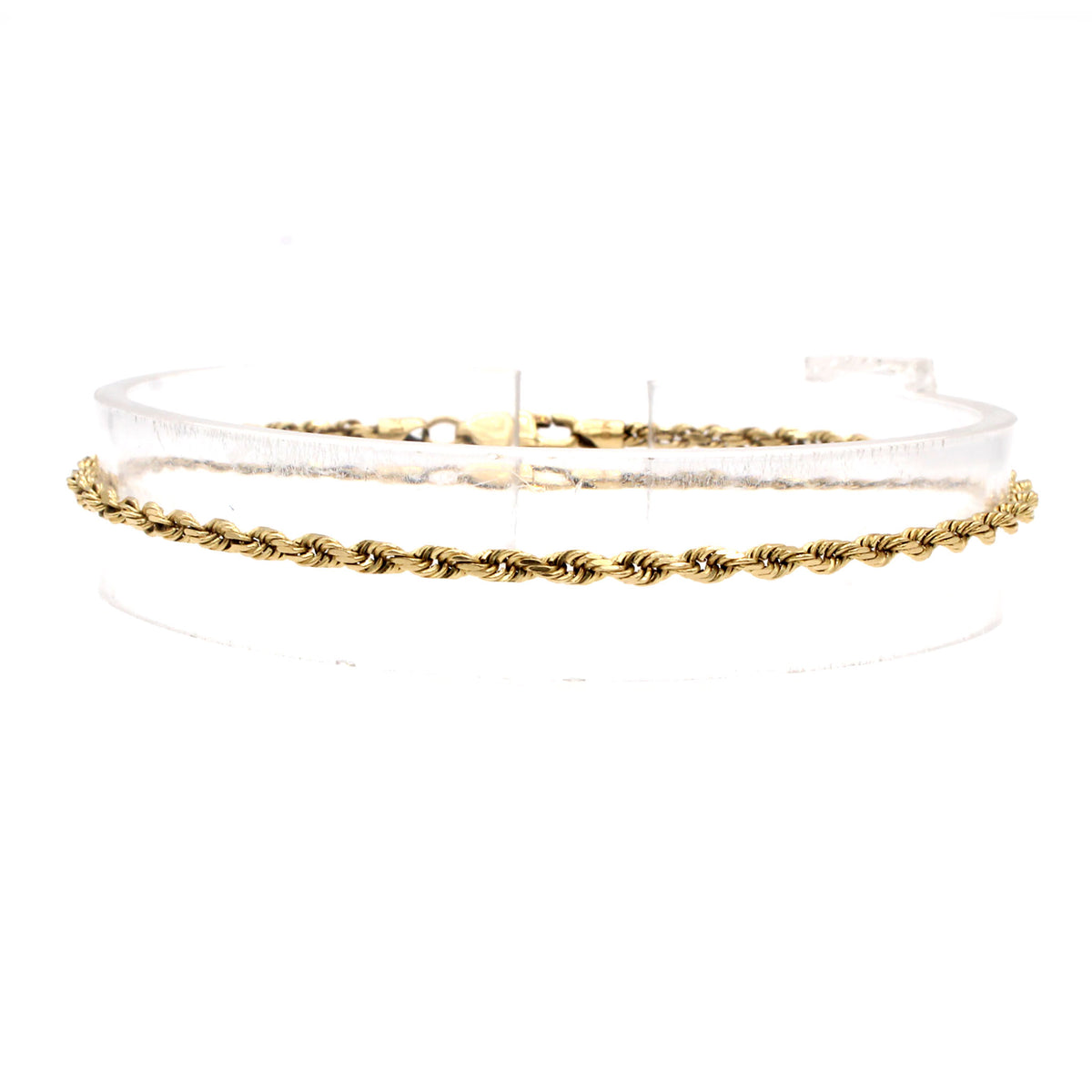 14k Yellow Gold Rope Bracelet 7.5 Inches