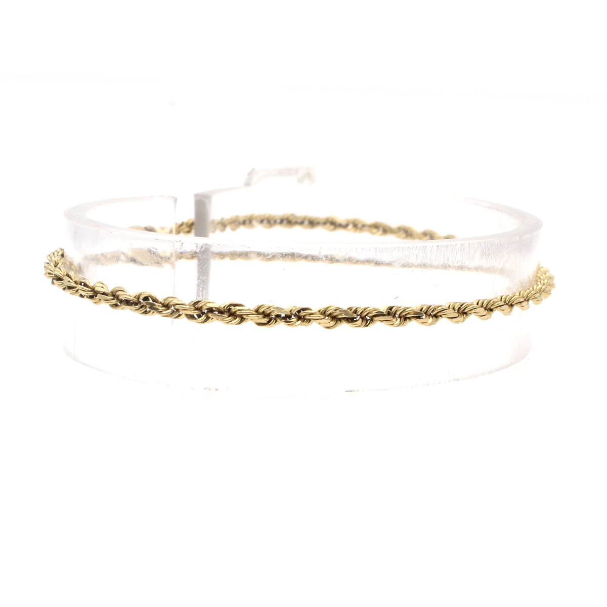 14k Yellow Gold Rope Bracelet 7.5 Inches