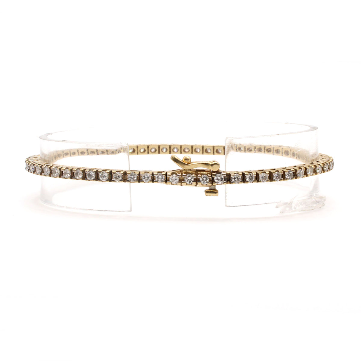 14k Yellow Gold 1.82cttw Round Diamond Tennis Bracelet