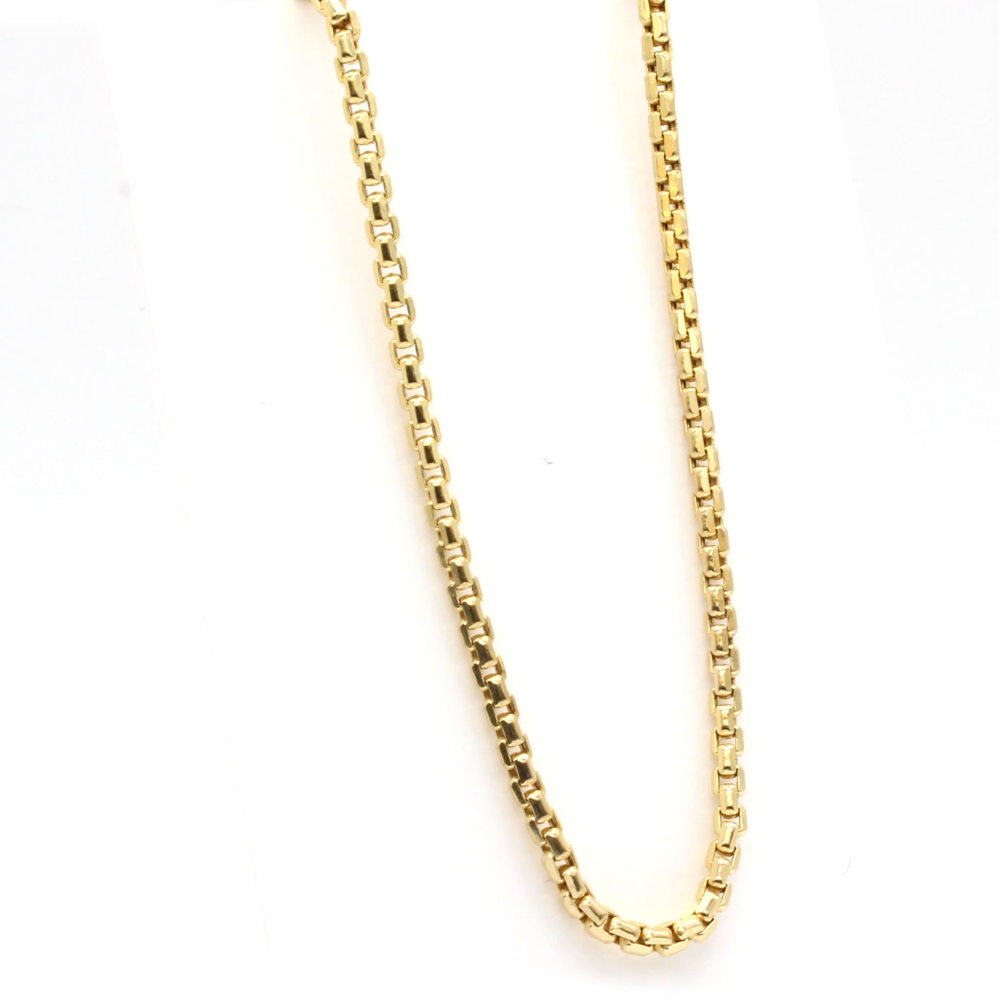 14k Yellow Gold Box Chain Necklace 20 Inches