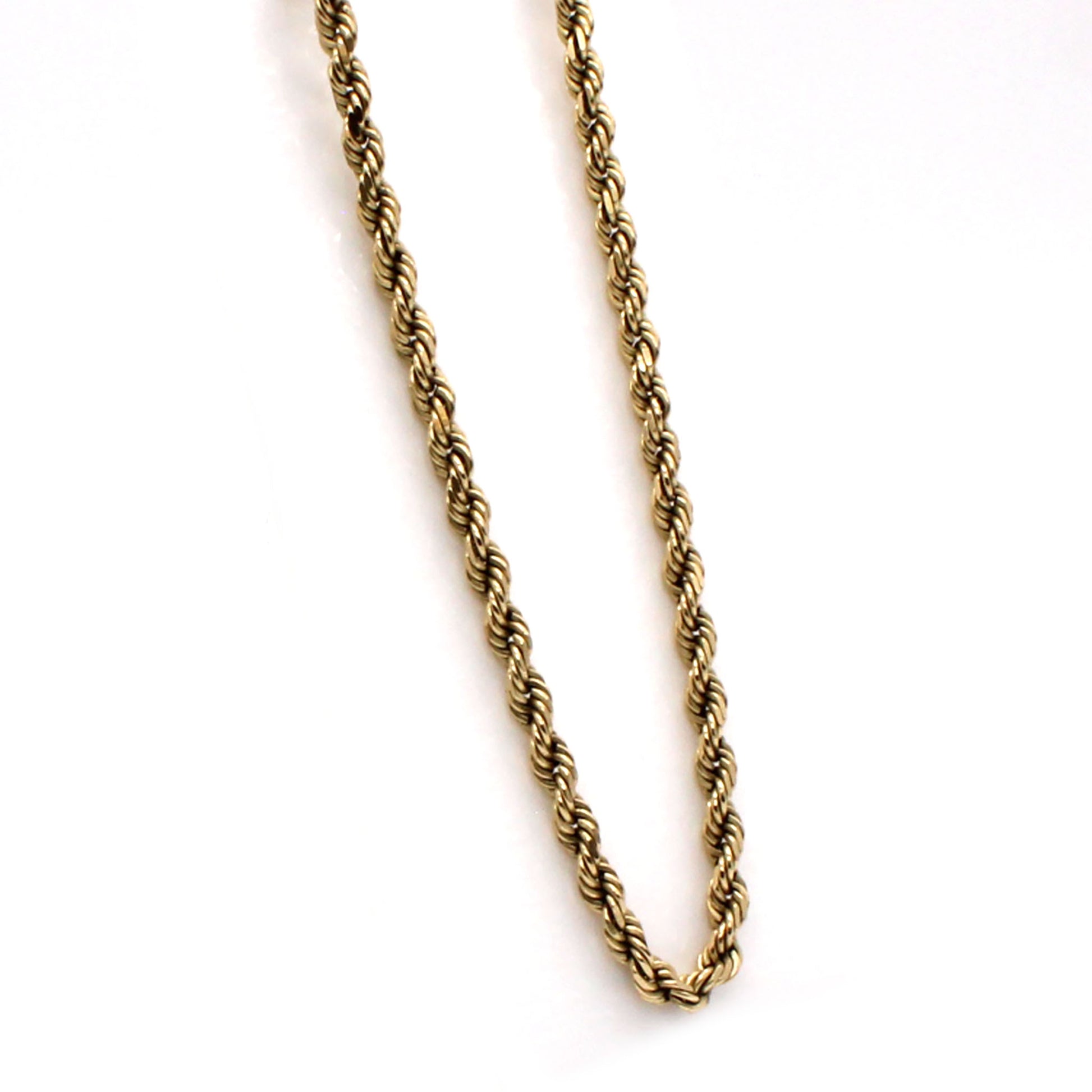 14k Yellow Gold Rope Chain Necklace 20 Inches