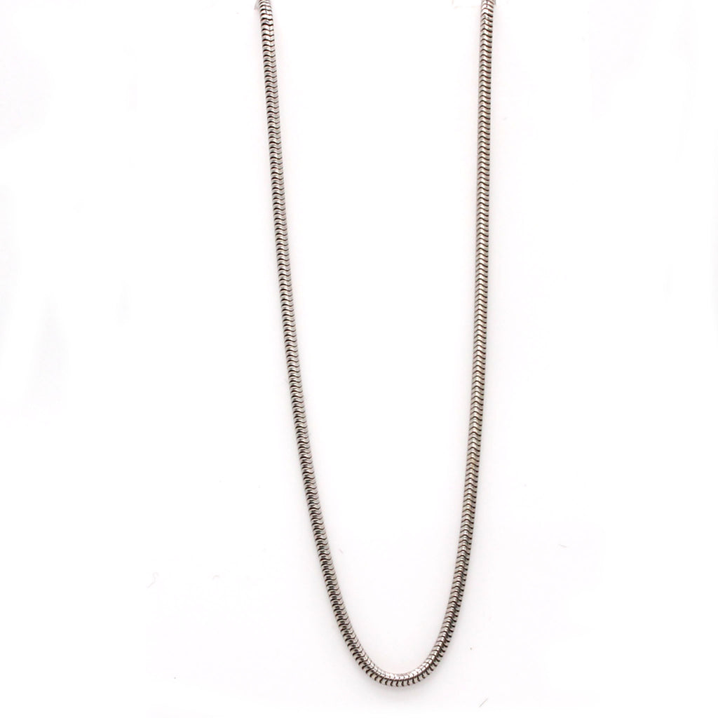 14k White Gold Snake Chain Necklace 18 Inches