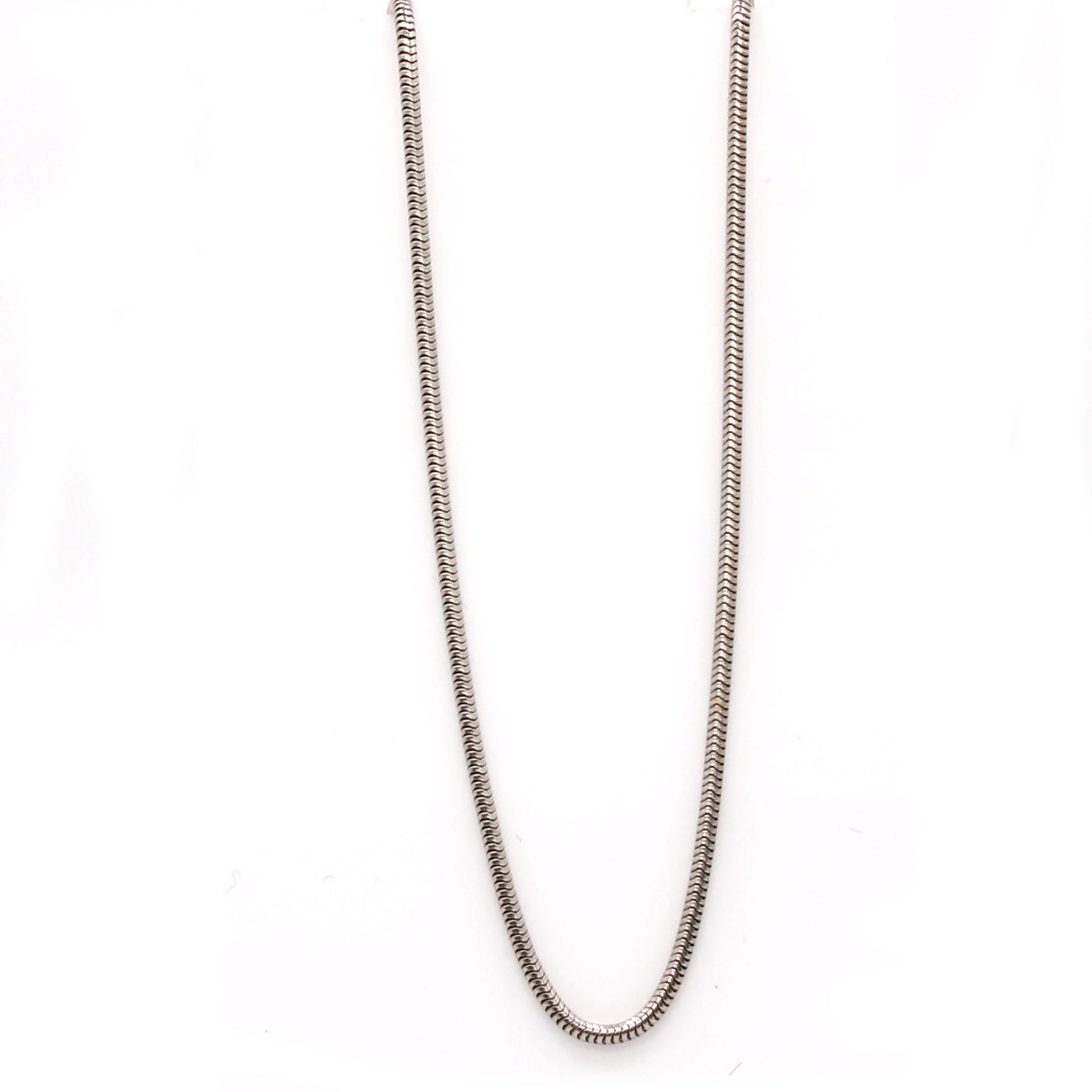 14k White Gold Snake Chain Necklace 18 Inches