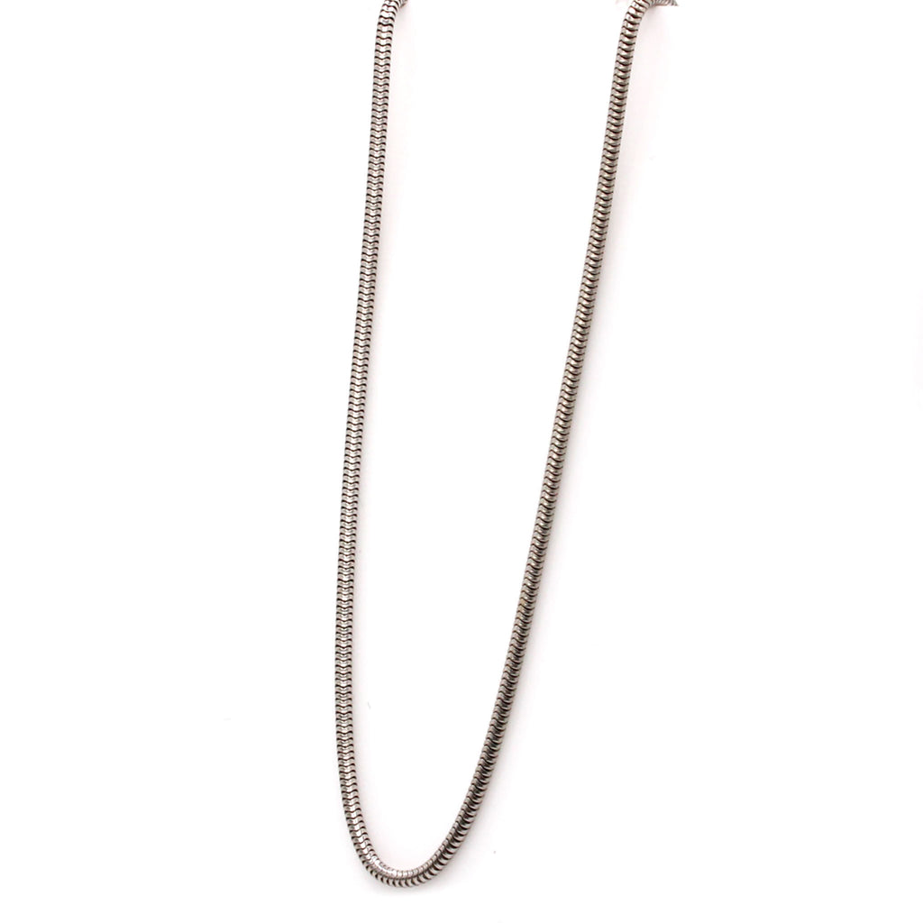 14k White Gold Snake Chain Necklace 18 Inches
