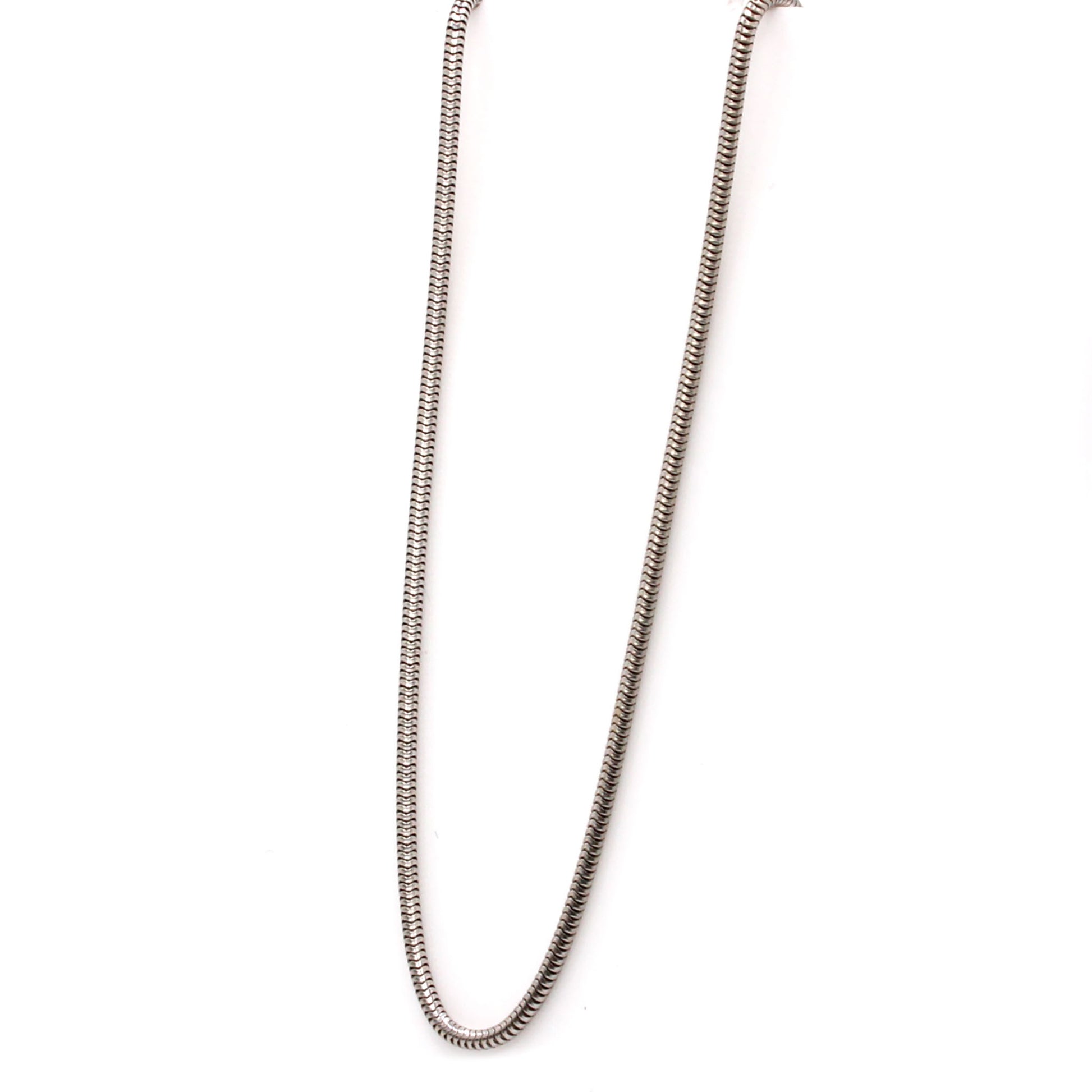 14k White Gold Snake Chain Necklace 18 Inches