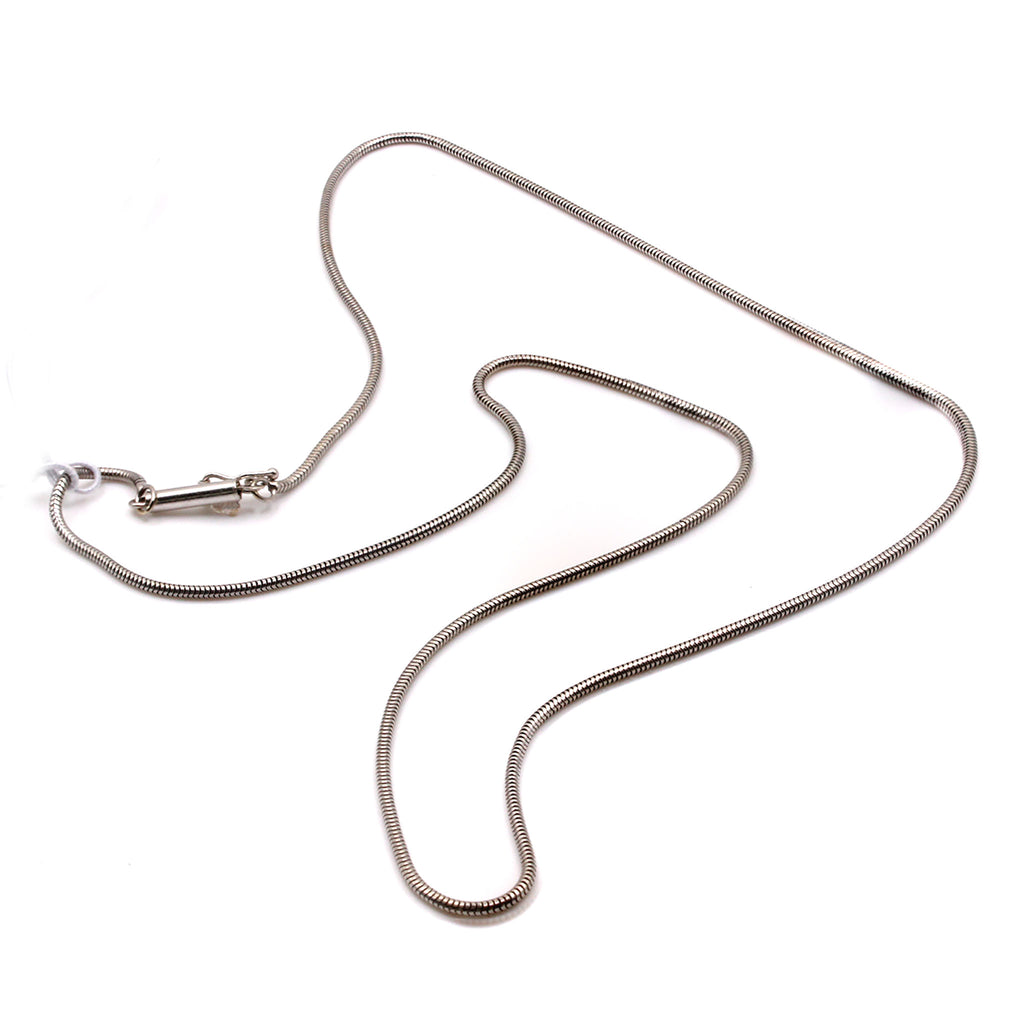 14k White Gold Snake Chain Necklace 18 Inches