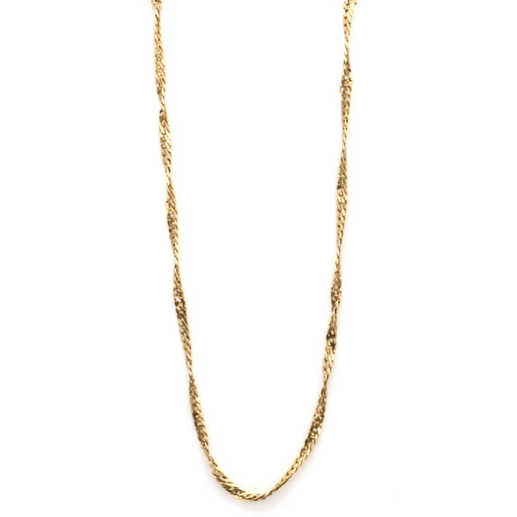 14k Yellow Gold Twist Chain Necklace 20 Inches