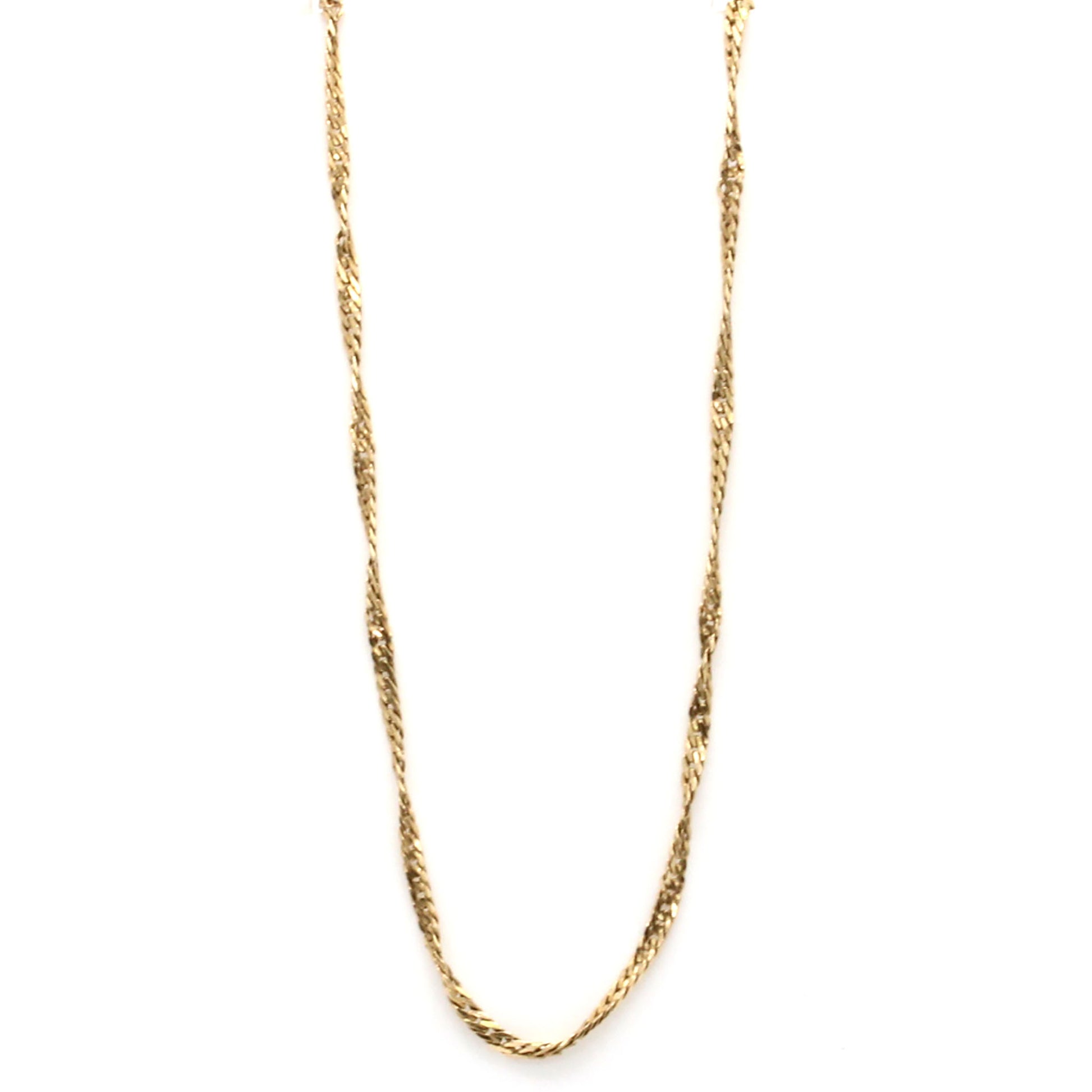 14k Yellow Gold Twist Chain Necklace 20 Inches