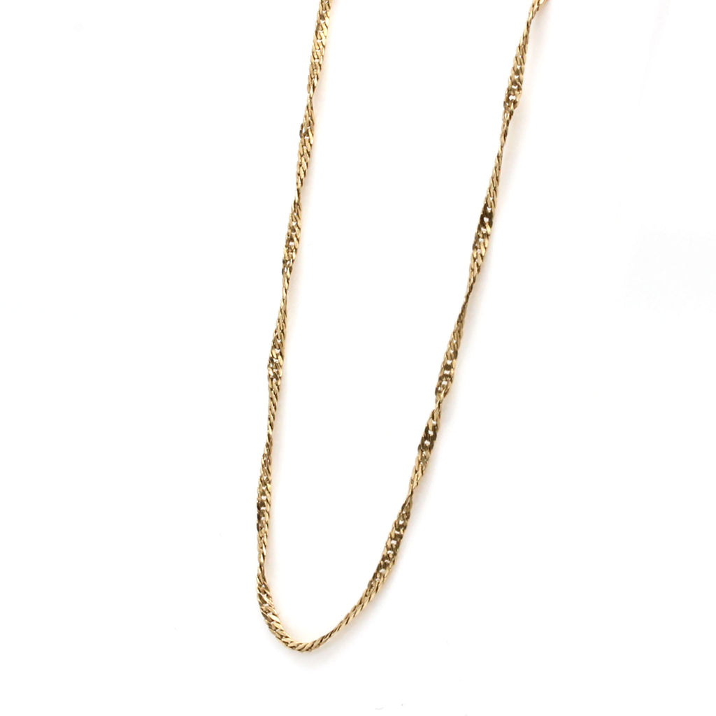 14k Yellow Gold Twist Chain Necklace 20 Inches