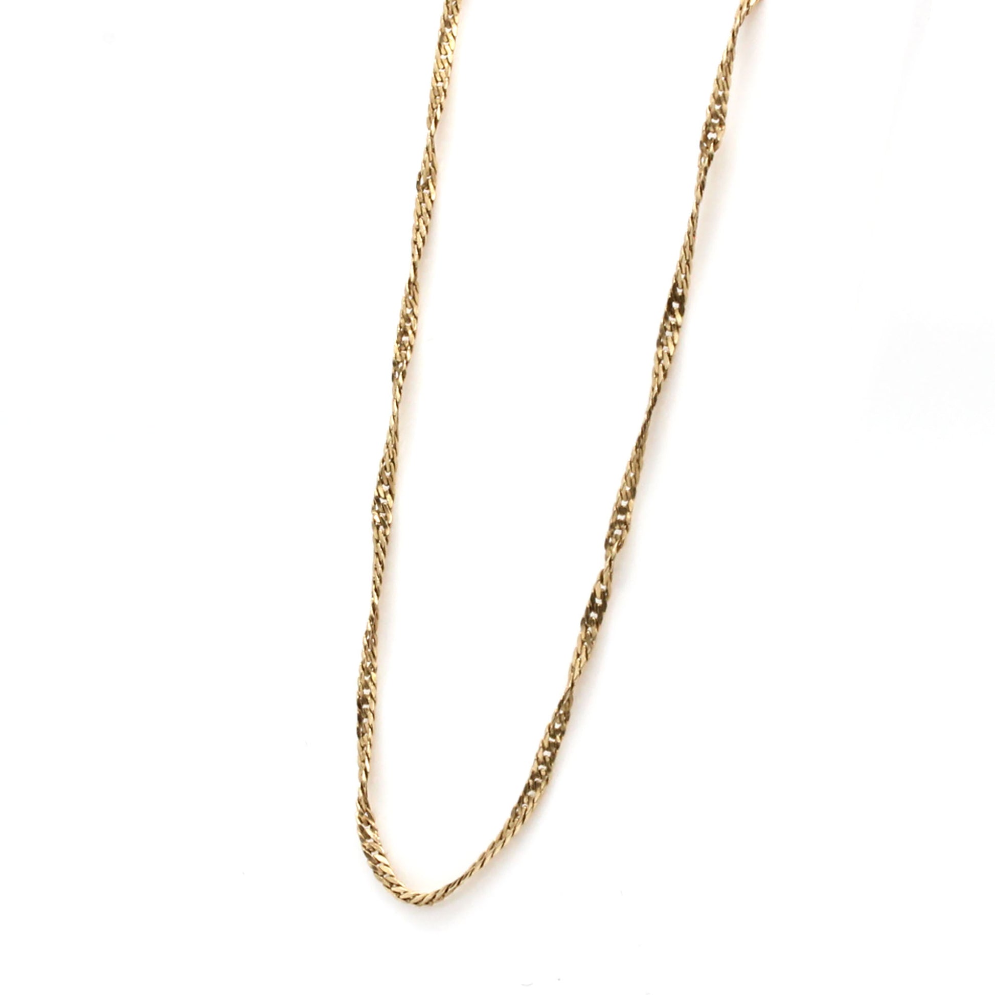 14k Yellow Gold Twist Chain Necklace 20 Inches