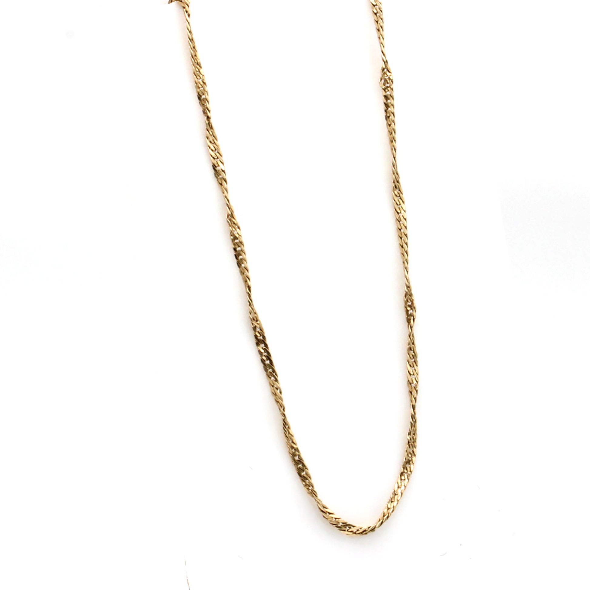 14k Yellow Gold Twist Chain Necklace 20 Inches