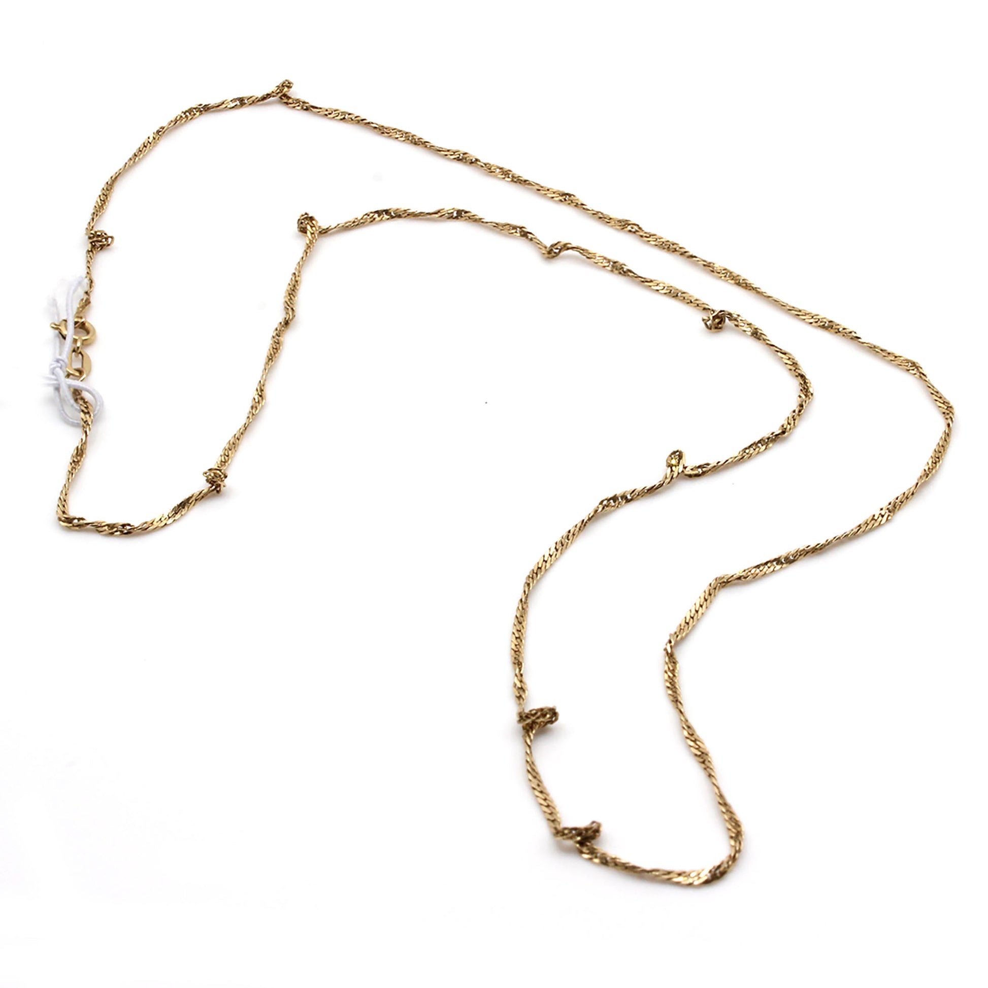 14k Yellow Gold Twist Chain Necklace 20 Inches