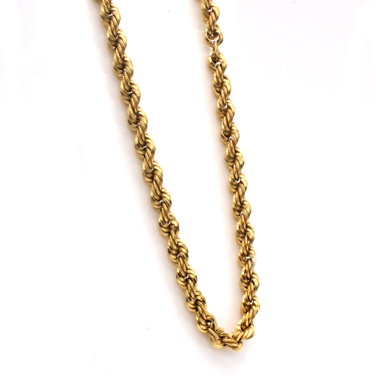 14k Yellow Gold Rope Chain Necklace 22 Inches