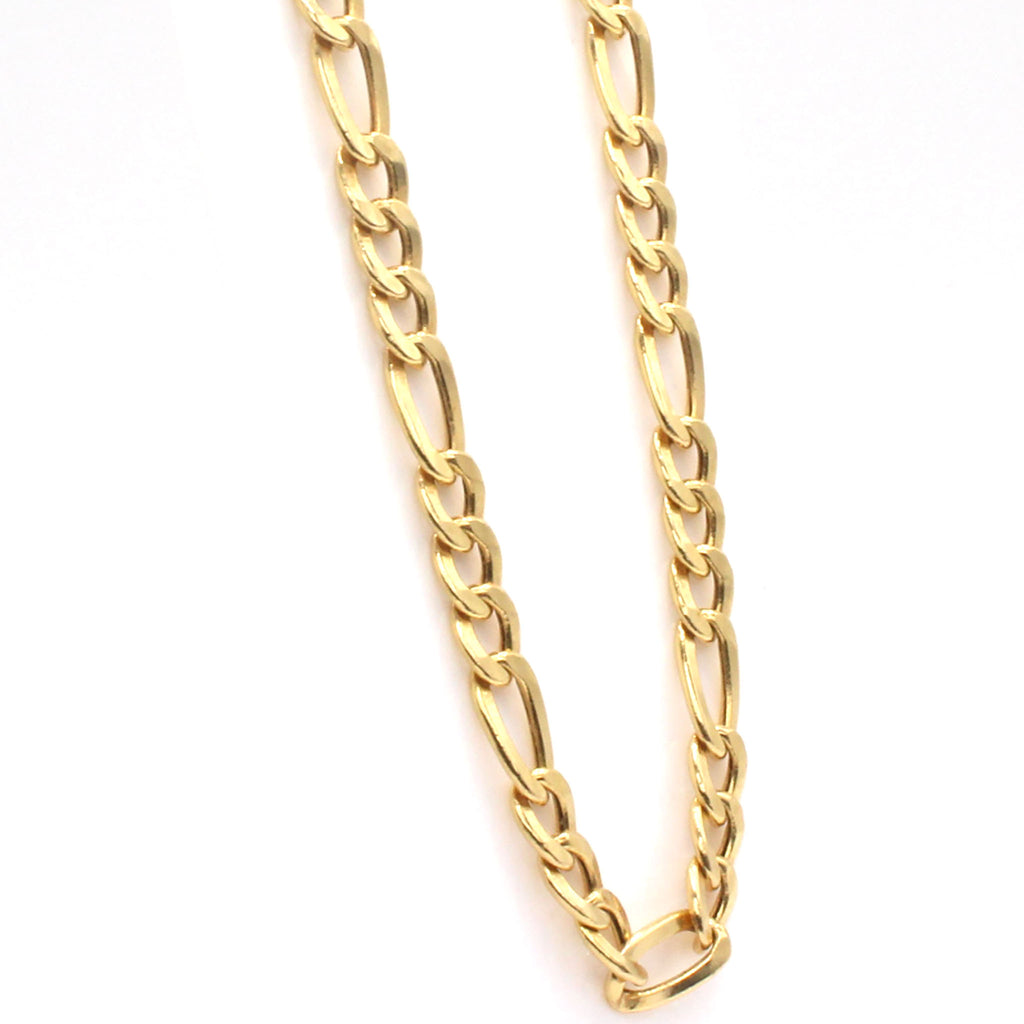 14k Yellow Gold Figaro Chain Necklace 20 Inches